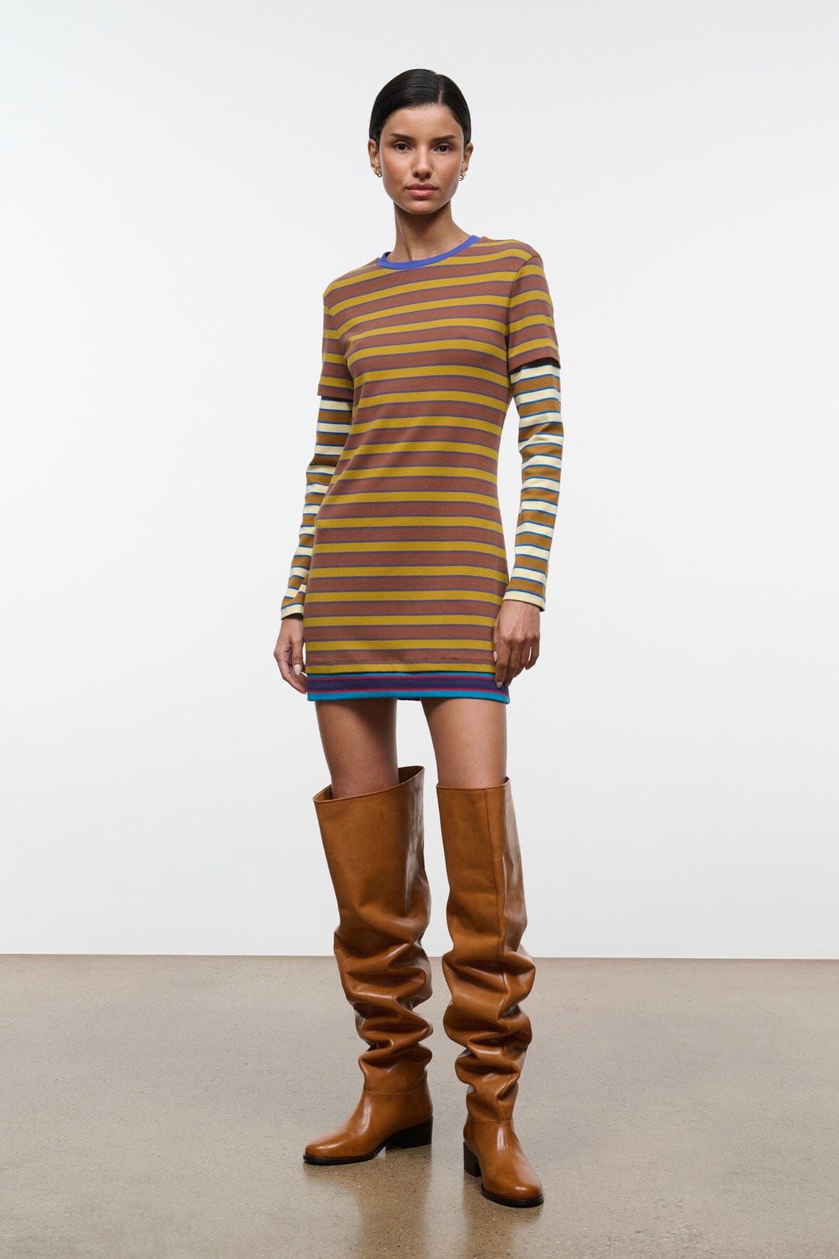 Dillon Dress | Cigar Sonoma Stripe — 3