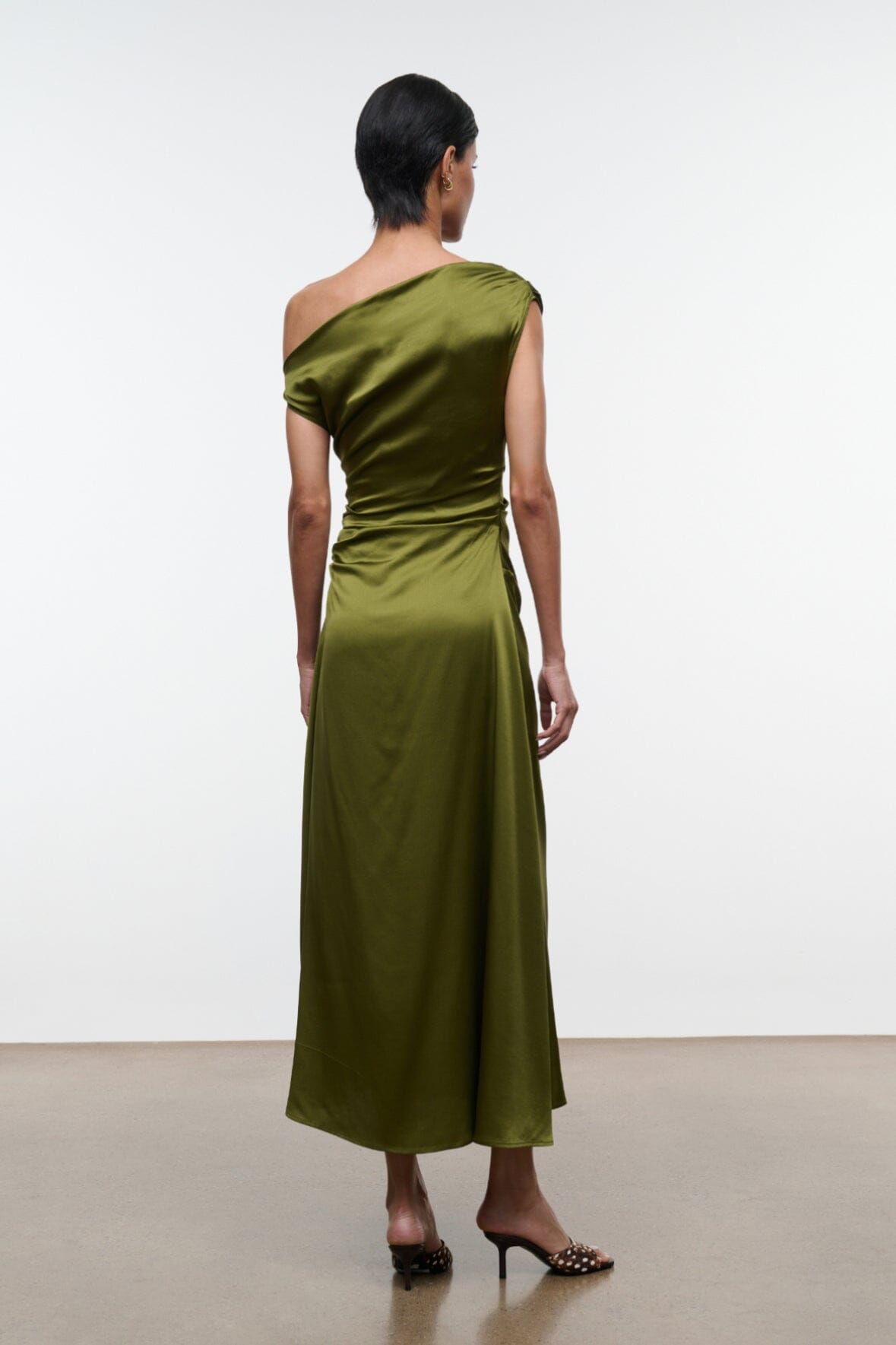Phare Silk Dress | Pear — 4