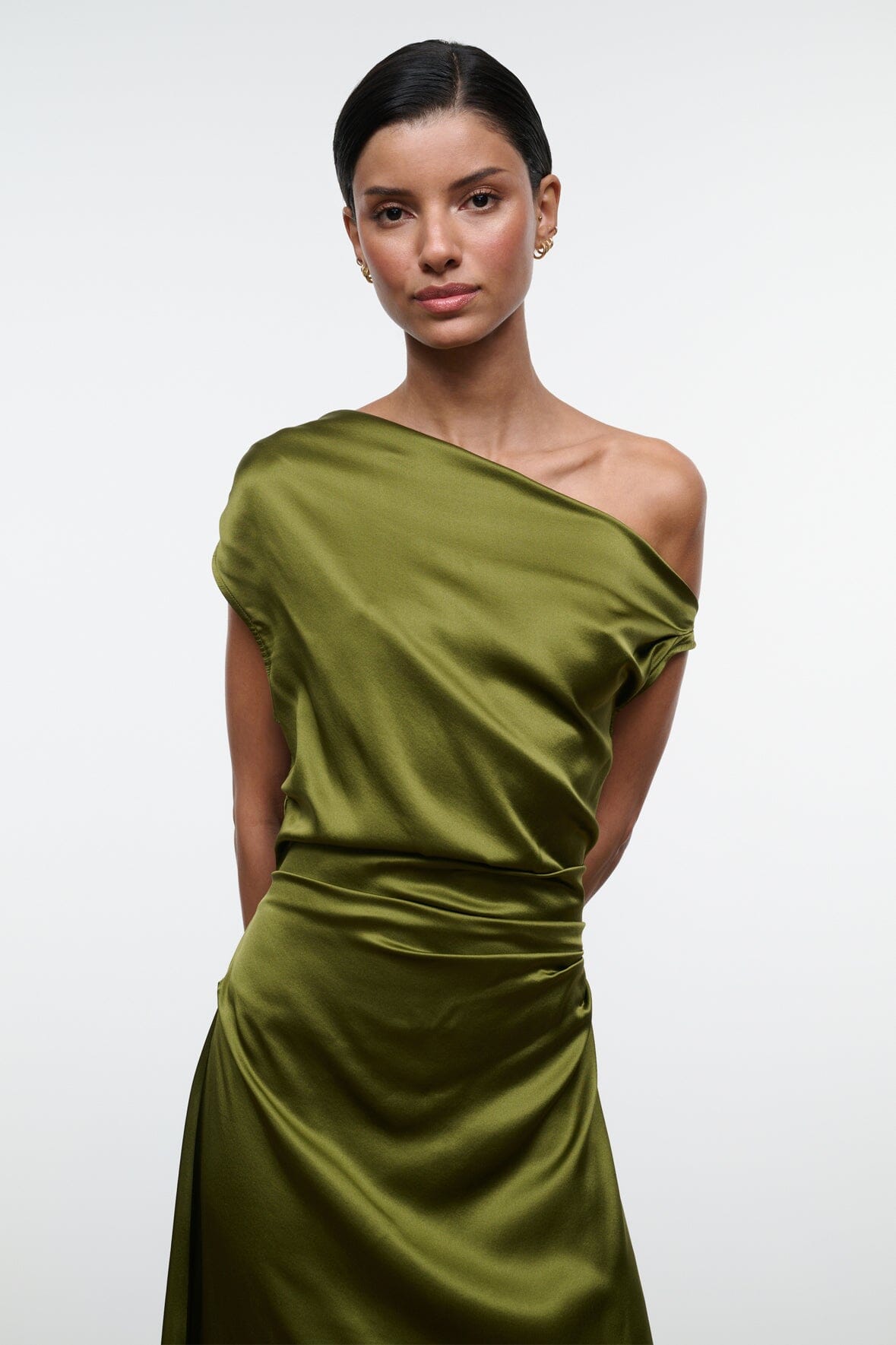 Phare Silk Dress | Pear — 3