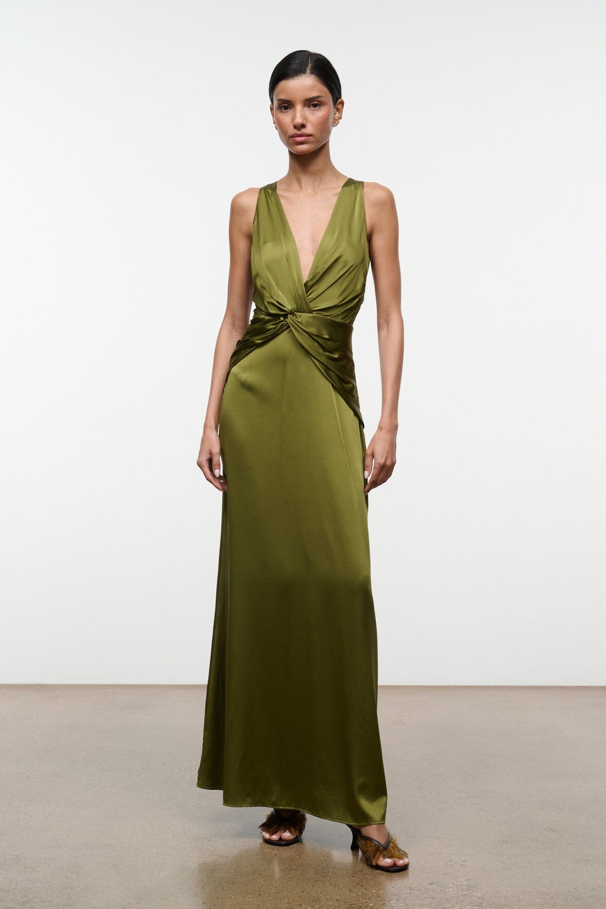 Selene Silk Dress | Pear — 5