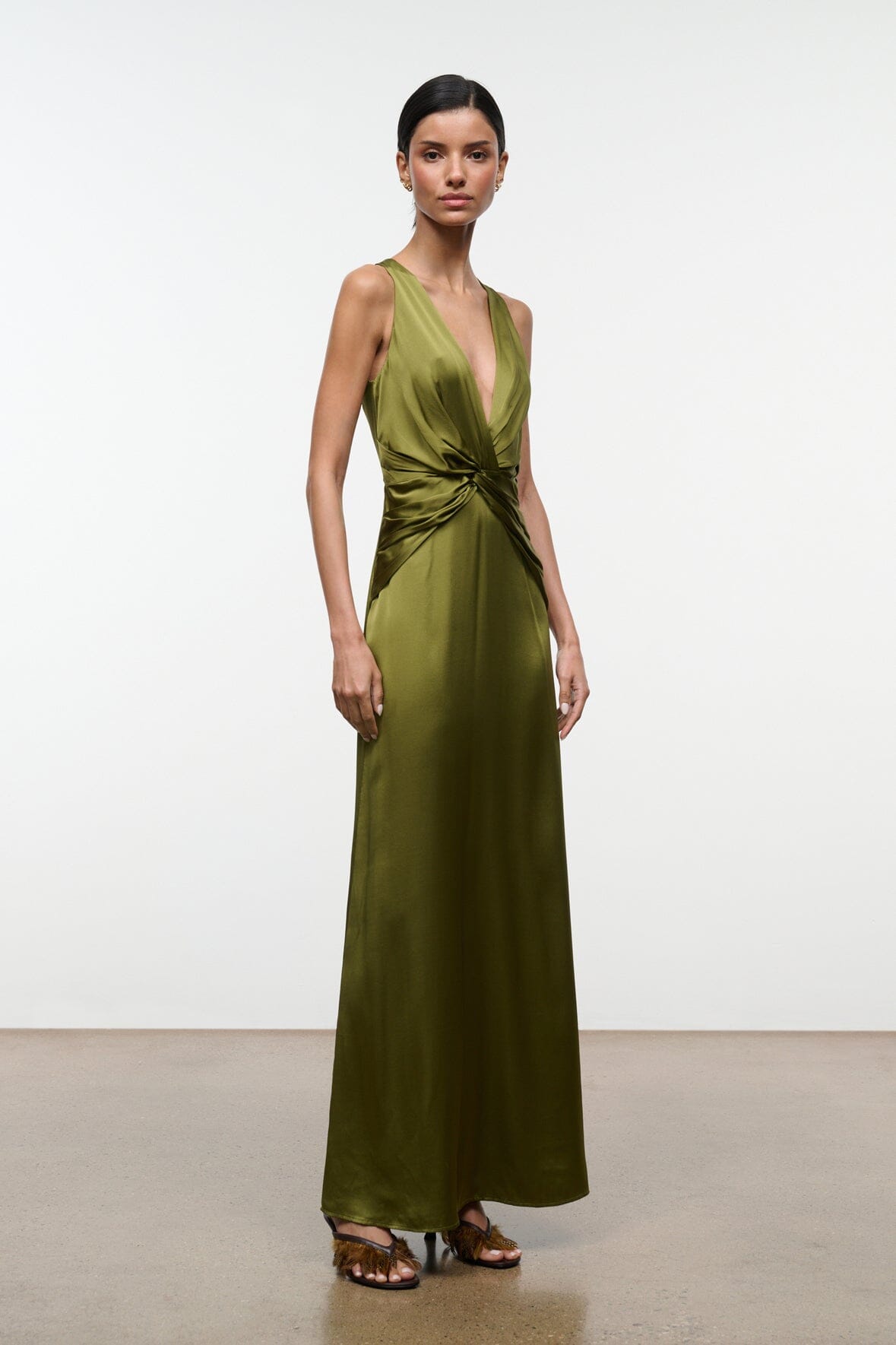 Selene Silk Dress | Pear — 3