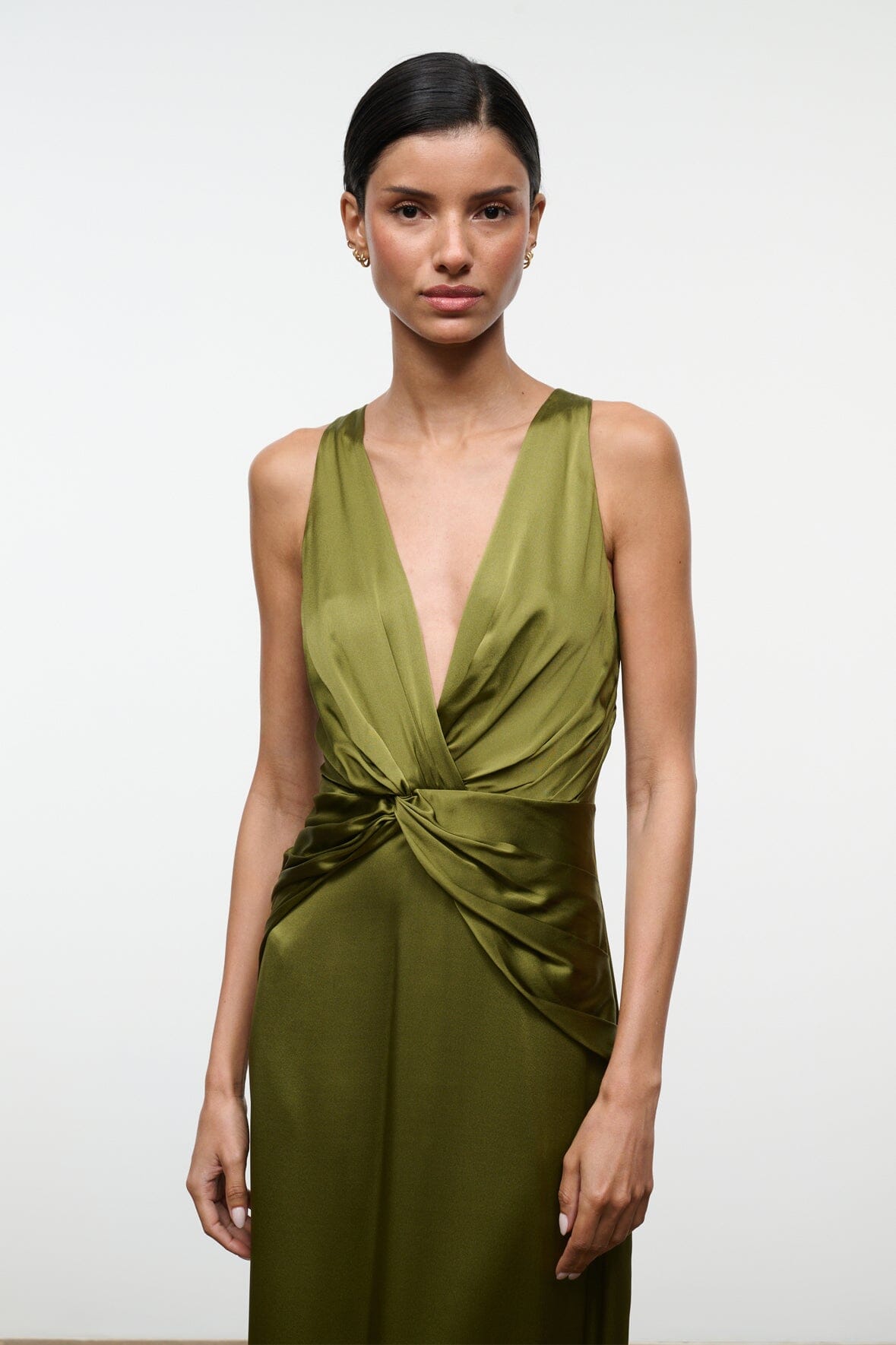Selene Silk Dress | Pear — 2
