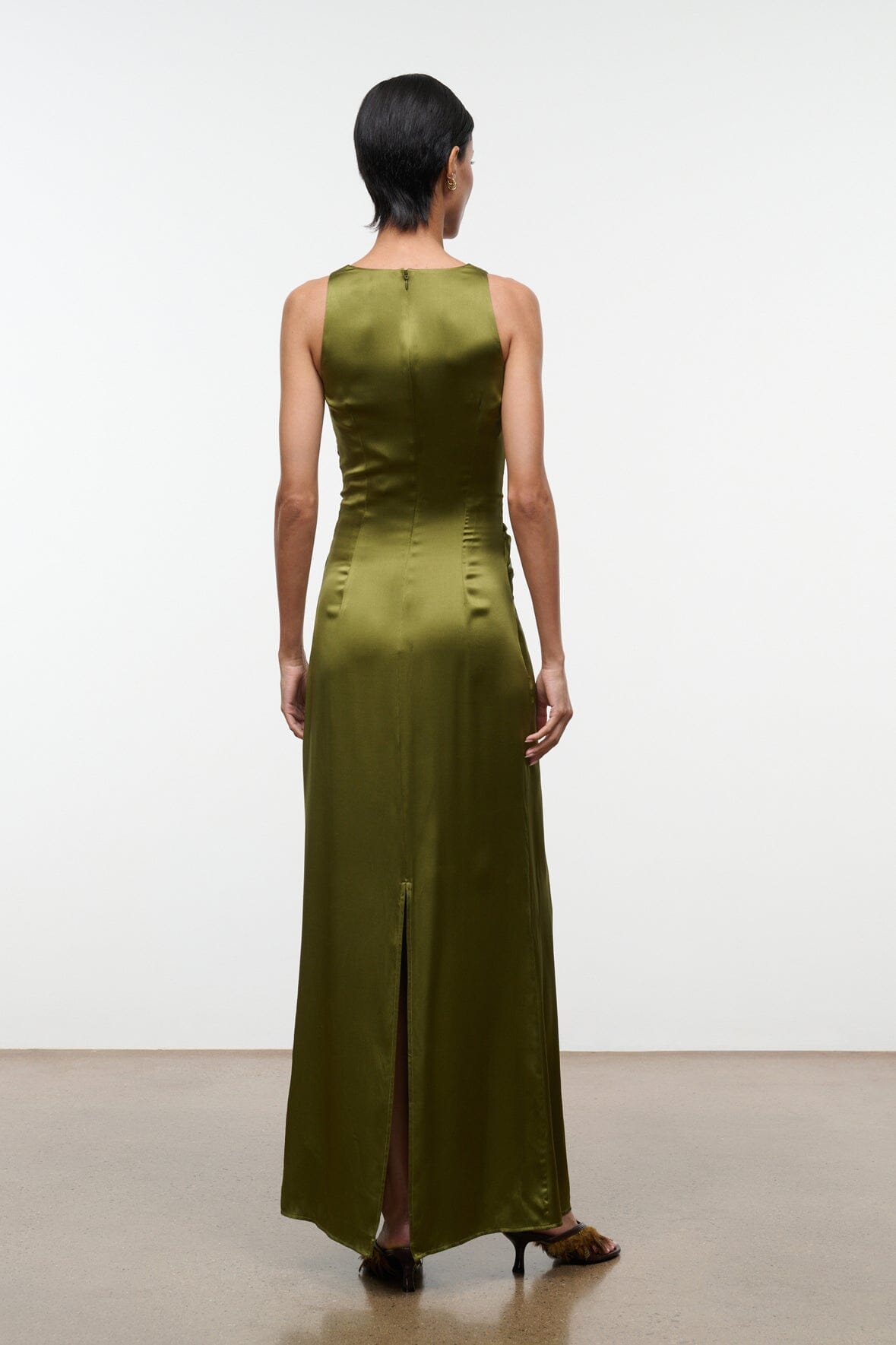 Selene Silk Dress | Pear — 4