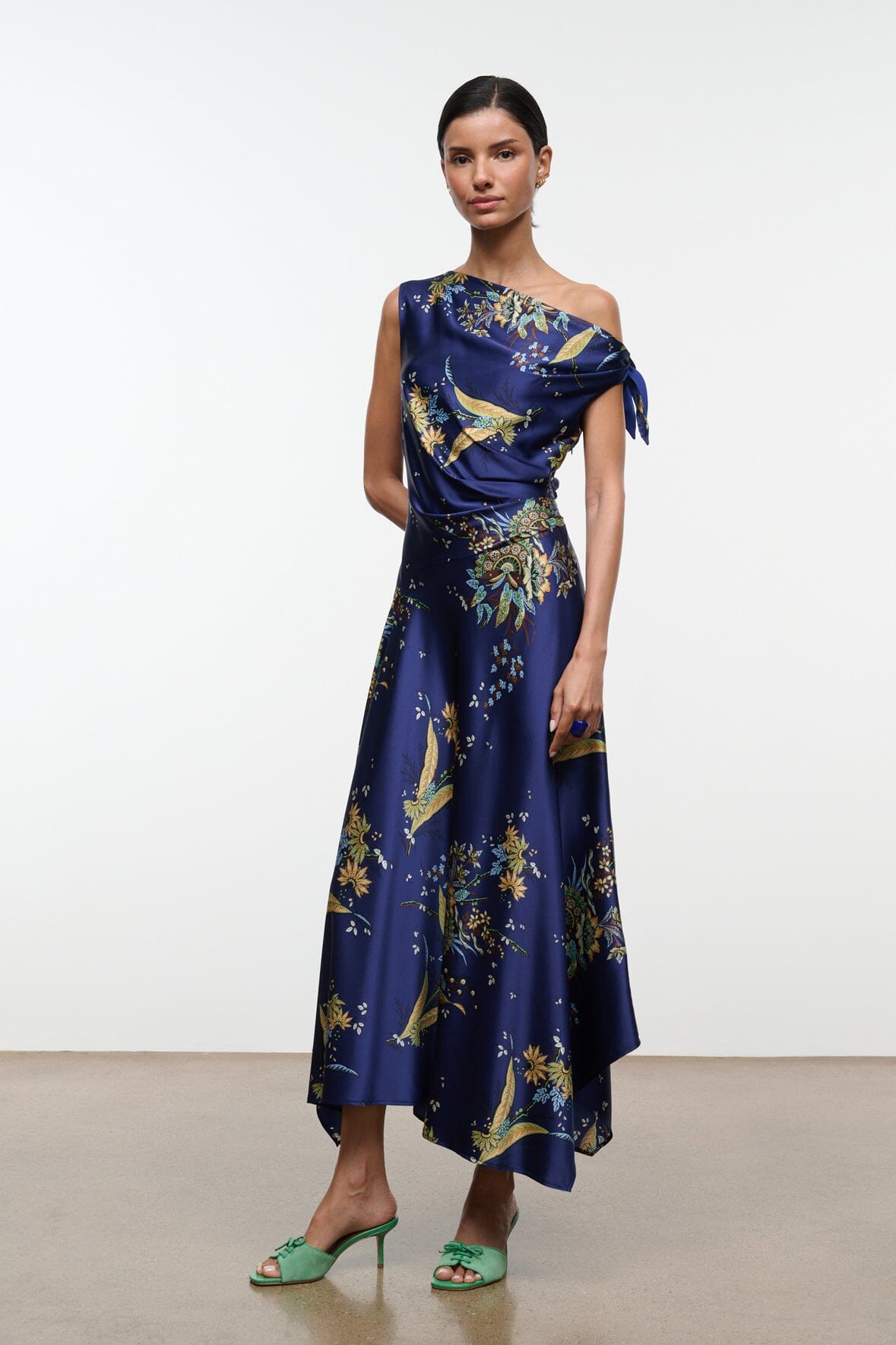 Portia Silk Dress | Tapestry Midnight — 5