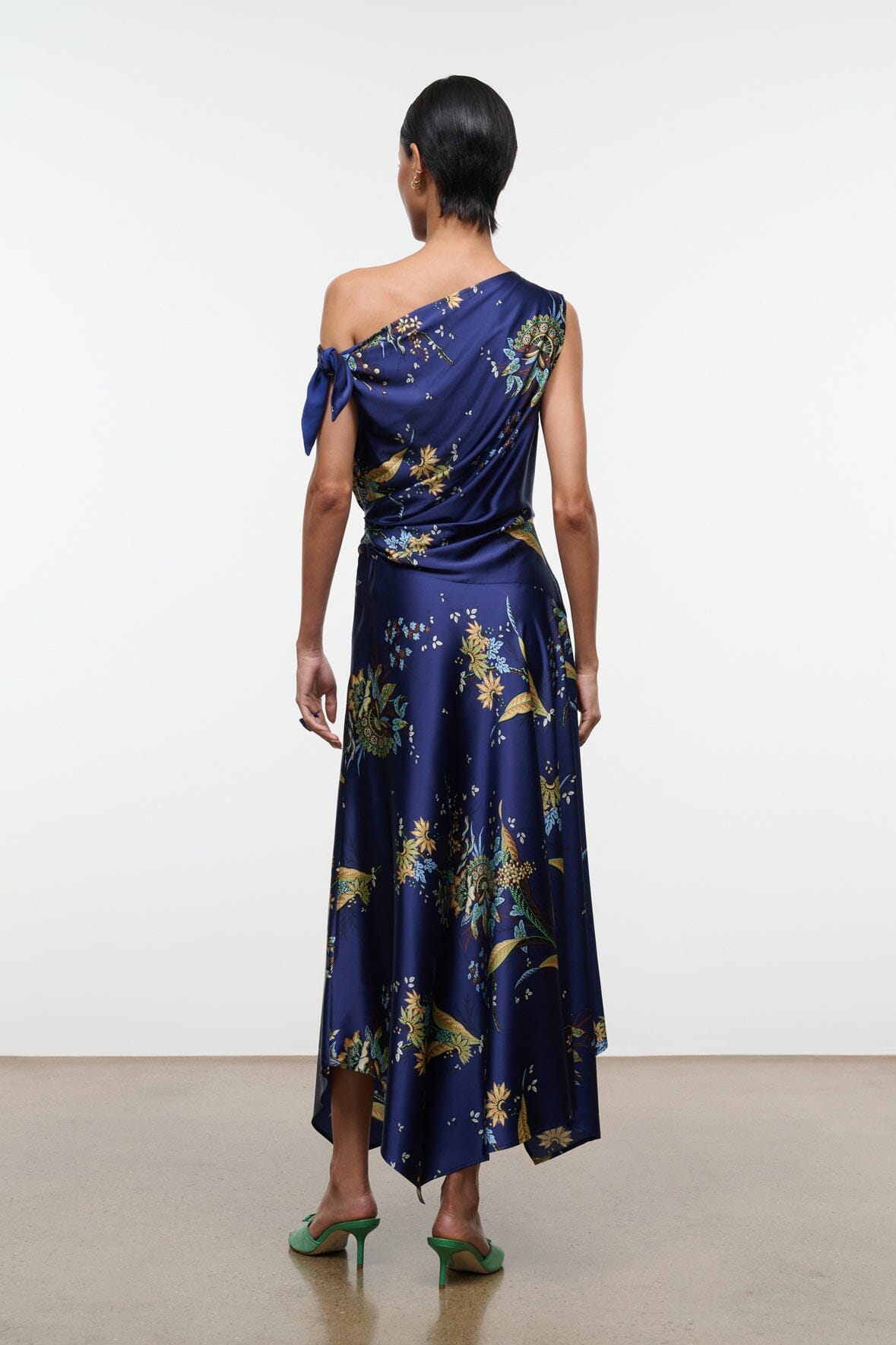 Portia Silk Dress | Tapestry Midnight — 4