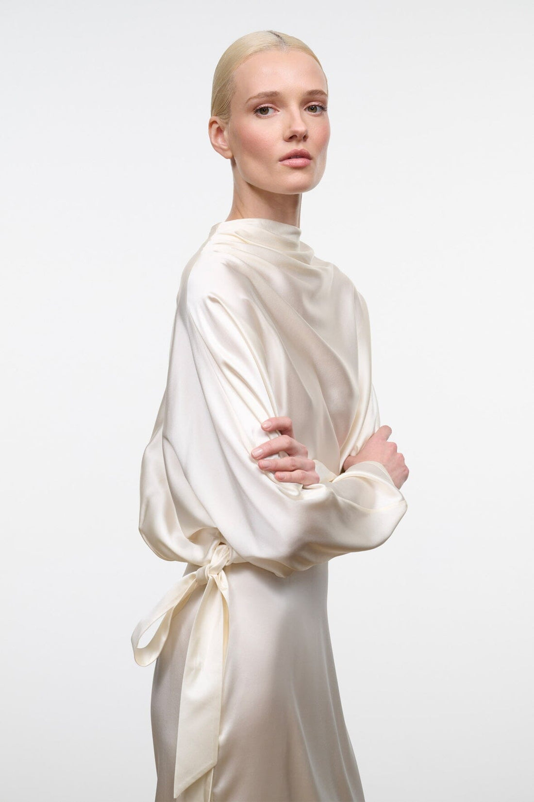 Phoebe Silk Dress | Ivory — 1