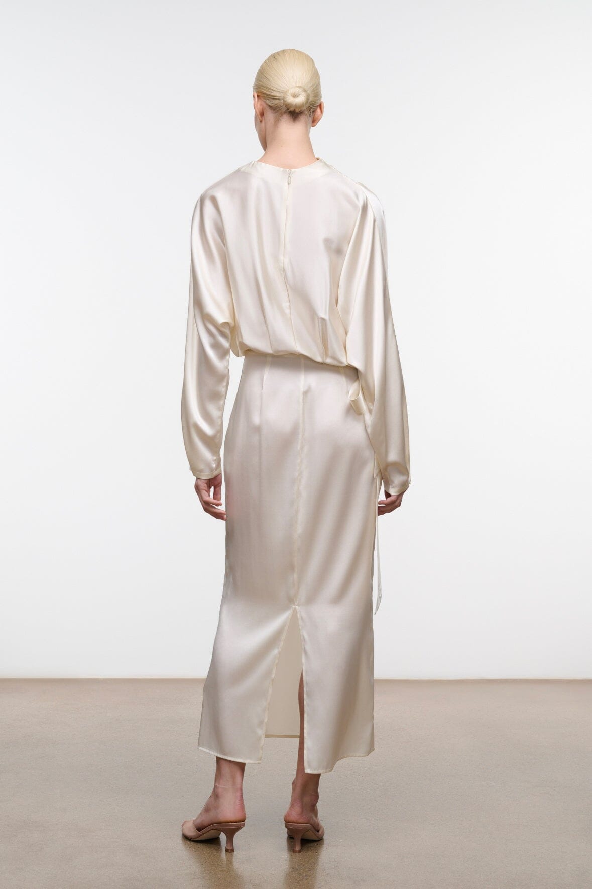 Phoebe Silk Dress | Ivory — 5