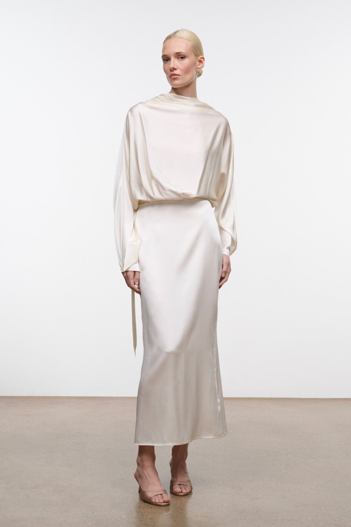 Phoebe Silk Dress | Ivory — 6