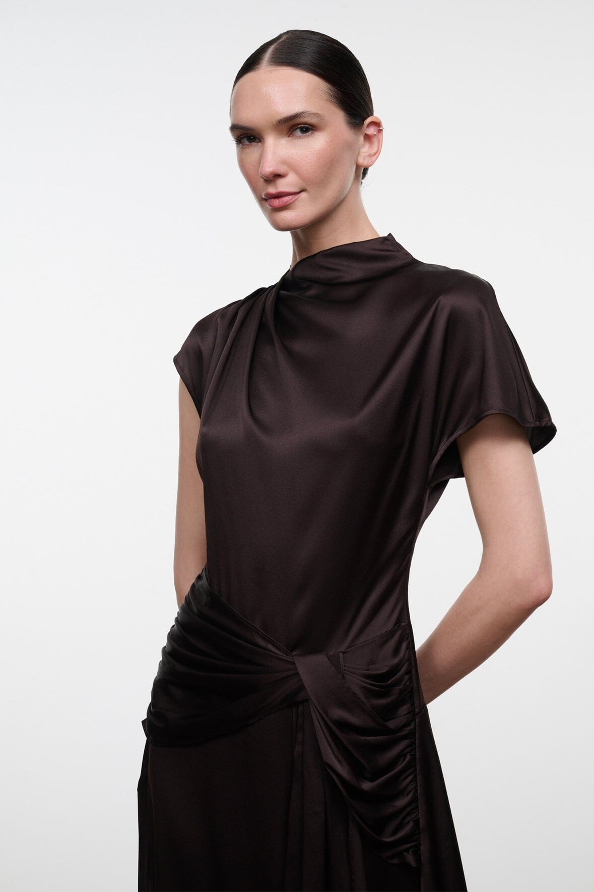 Davina Silk Dress | Earth — 2