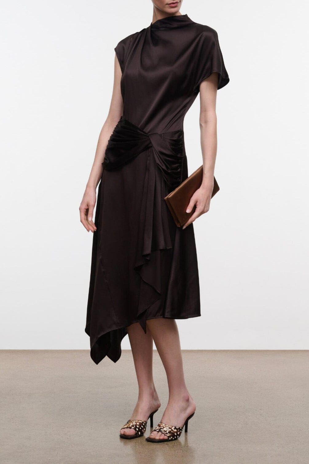 Davina Silk Dress | Earth — 1