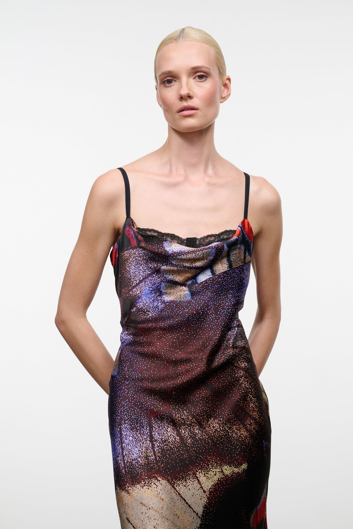 Evangeline Silk Dress | Butterfly Fuchsia — 2