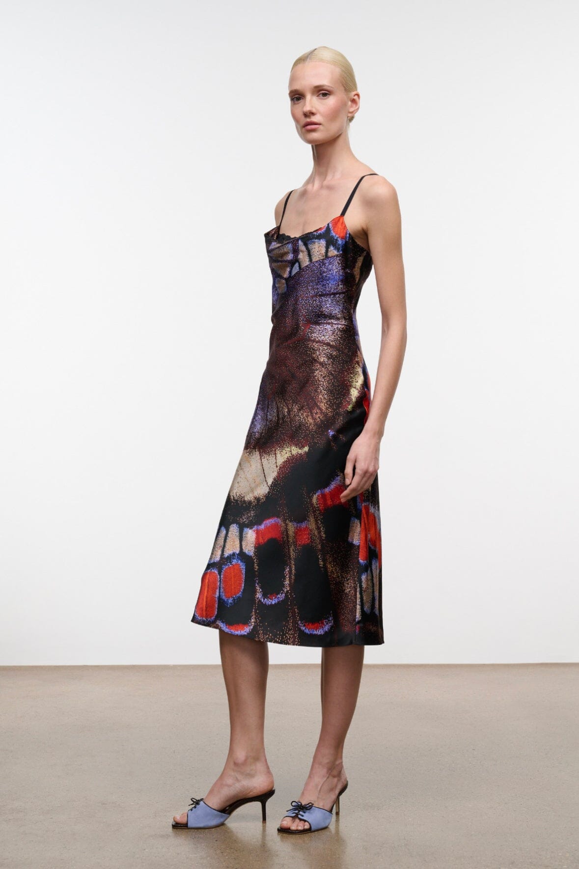 Evangeline Silk Dress | Butterfly Fuchsia — 3
