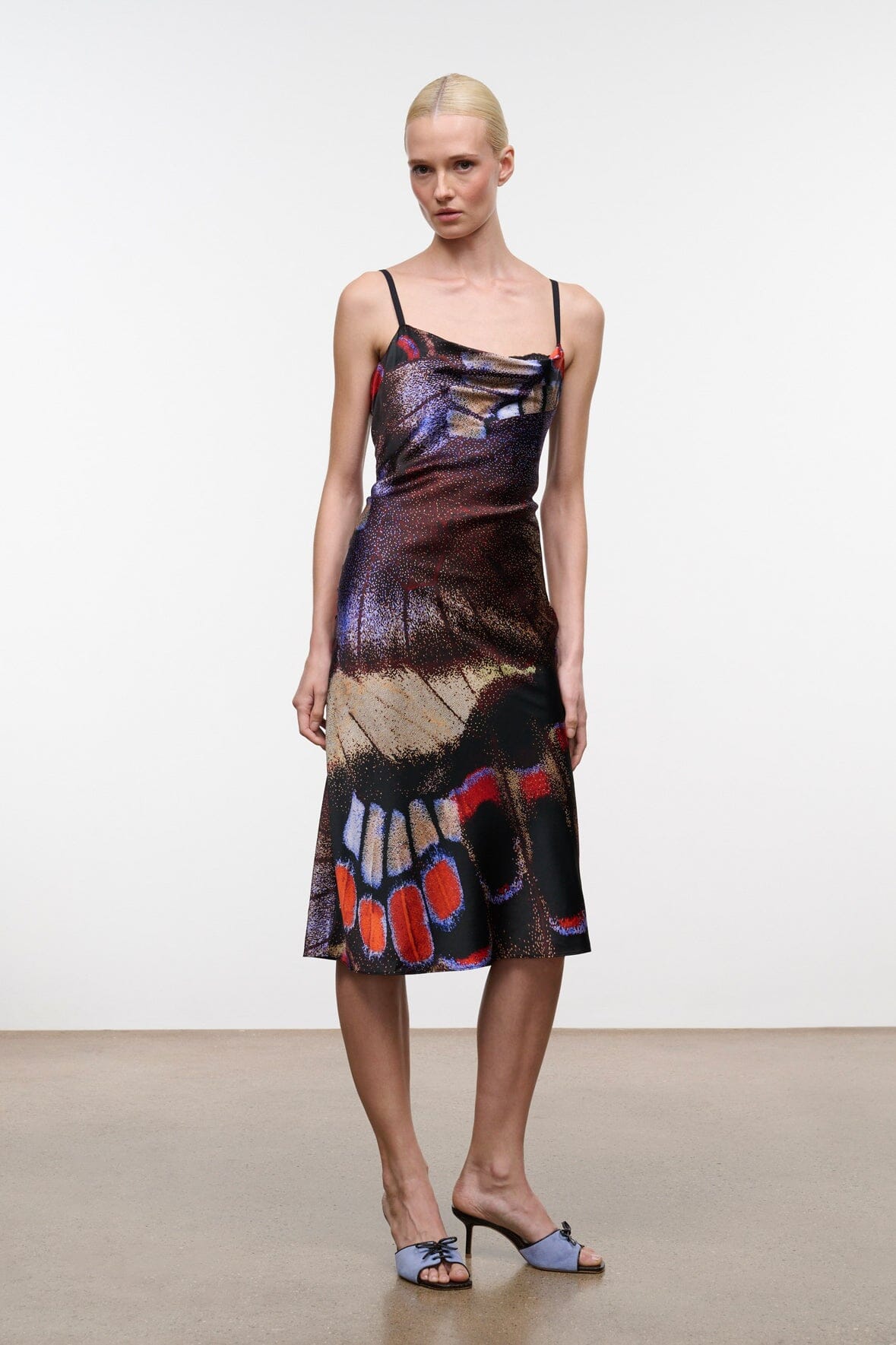 Evangeline Silk Dress | Butterfly Fuchsia — 6