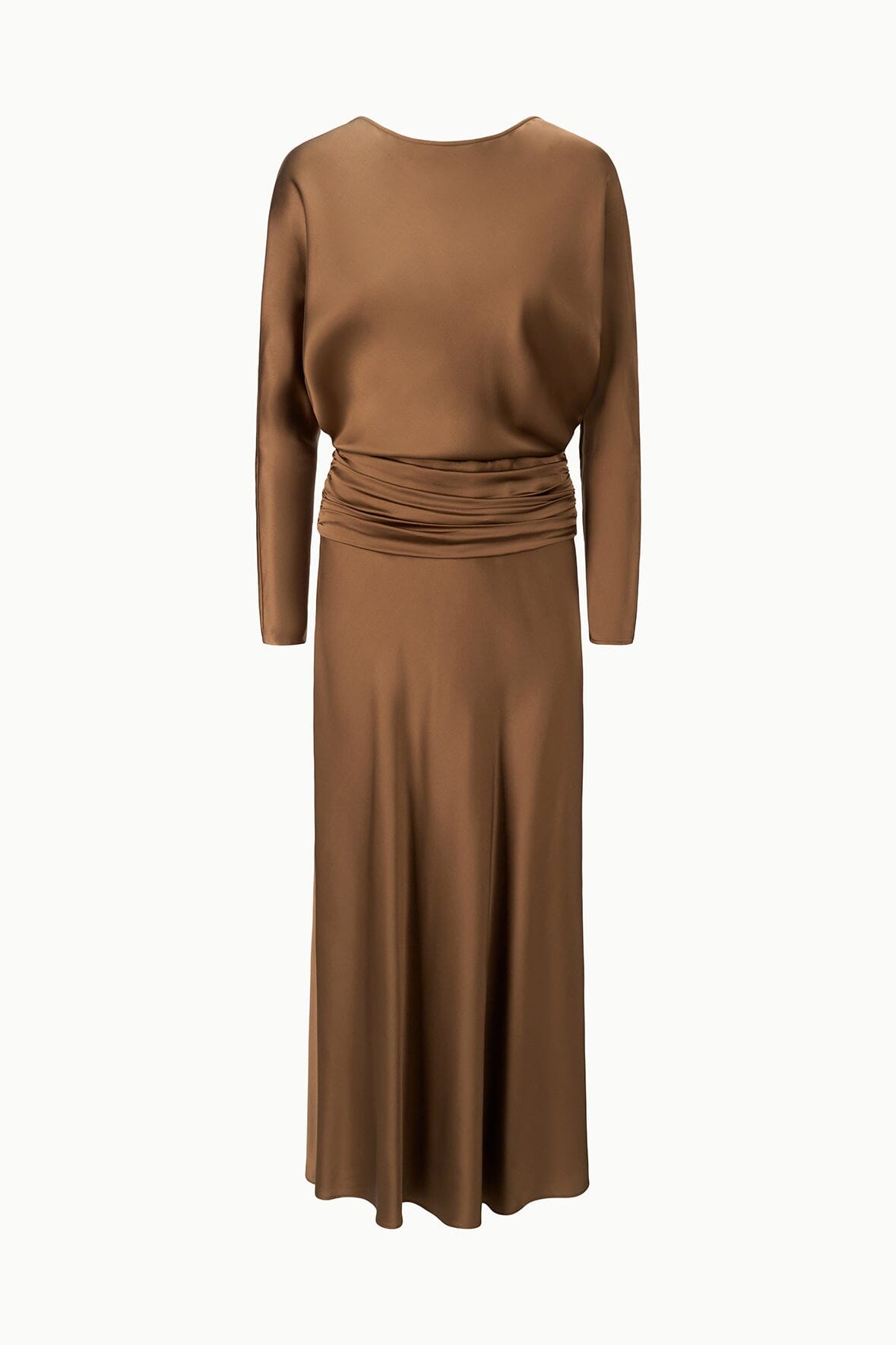 Freda Silk Dress | Cigar — 5