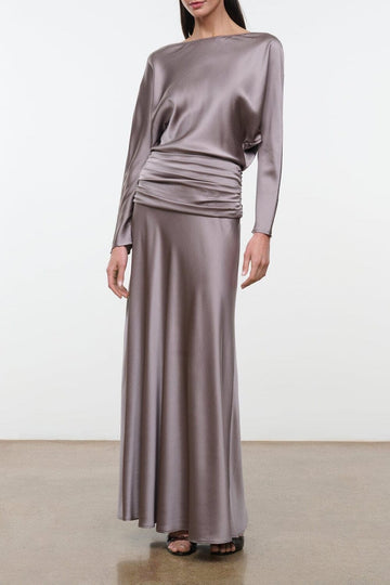Freda Silk Dress | Zinc — 1