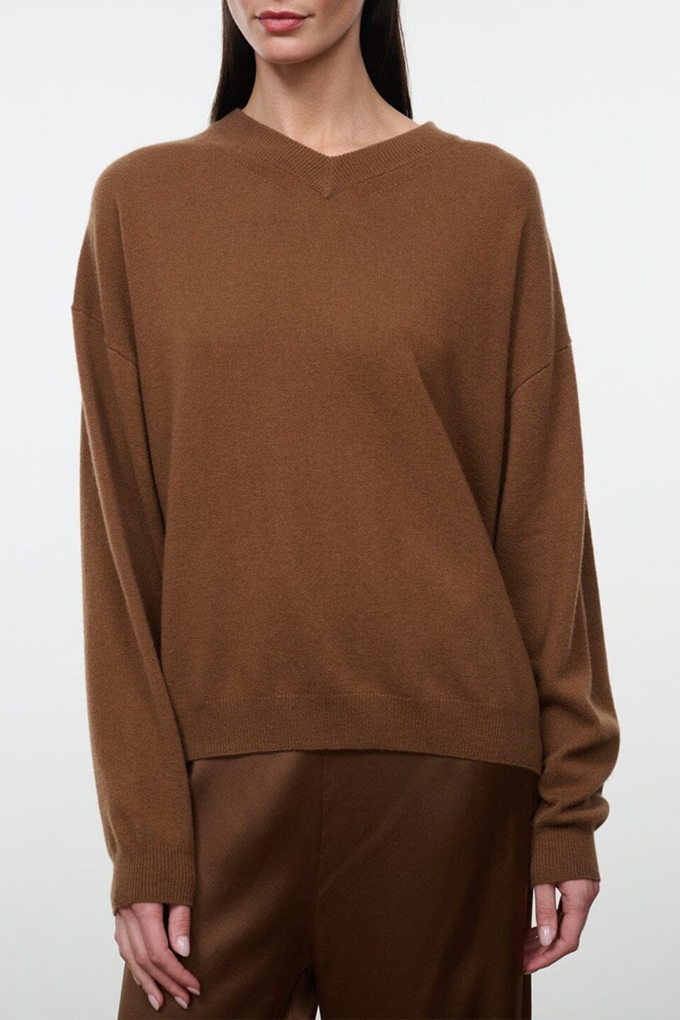 Spencer Cashmere Sweater | Cigar — 1
