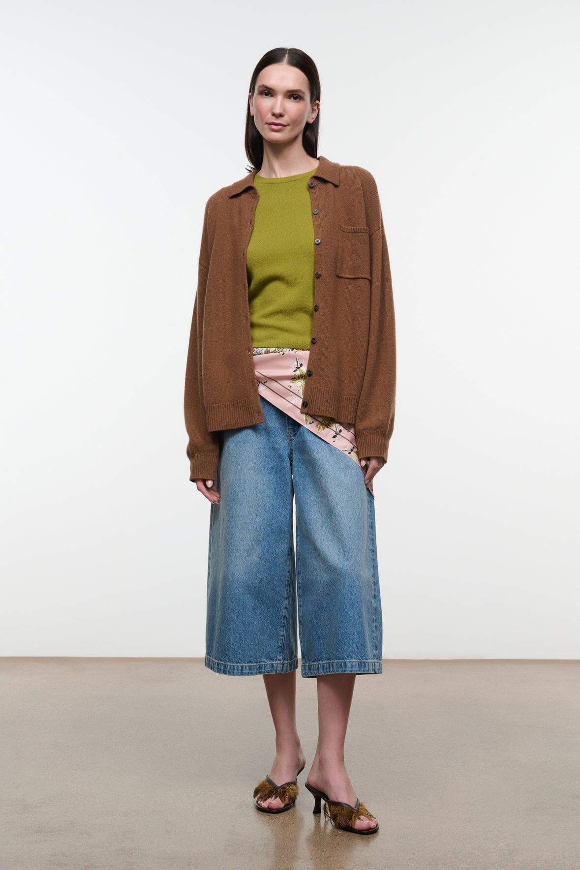 Cameron Cashmere Cardigan | Cigar — 5