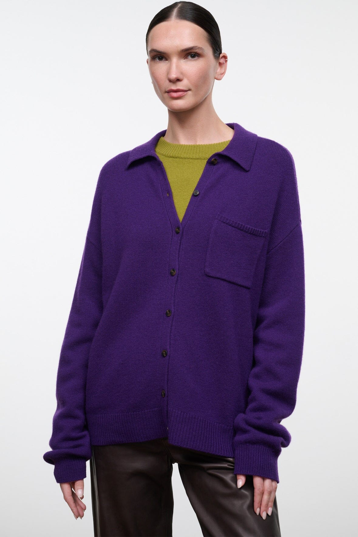 Cameron Cashmere Cardigan | Cosmos — 2