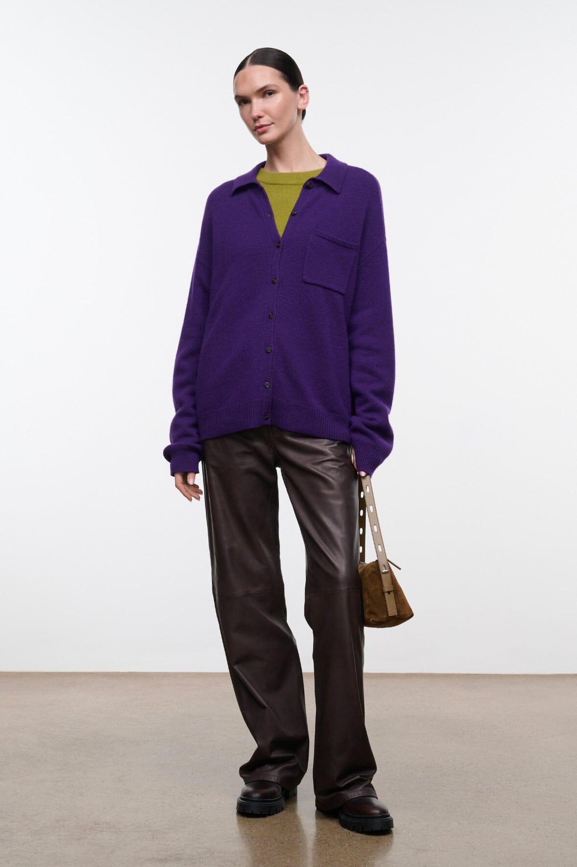 Cameron Cashmere Cardigan | Cosmos — 4