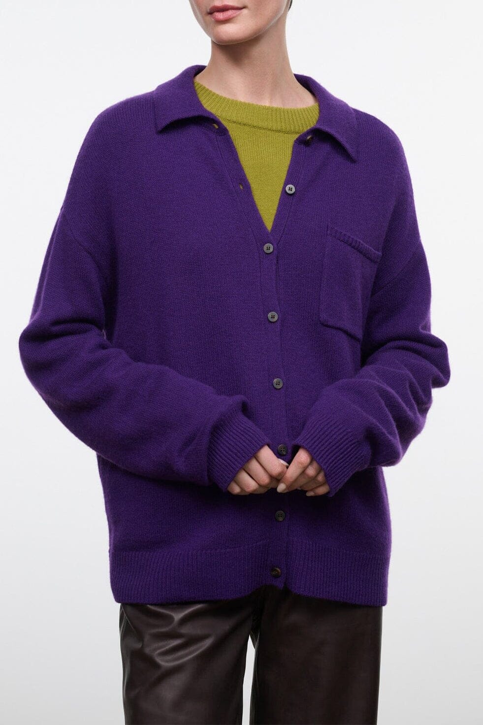 Cameron Cashmere Cardigan | Cosmos — 1