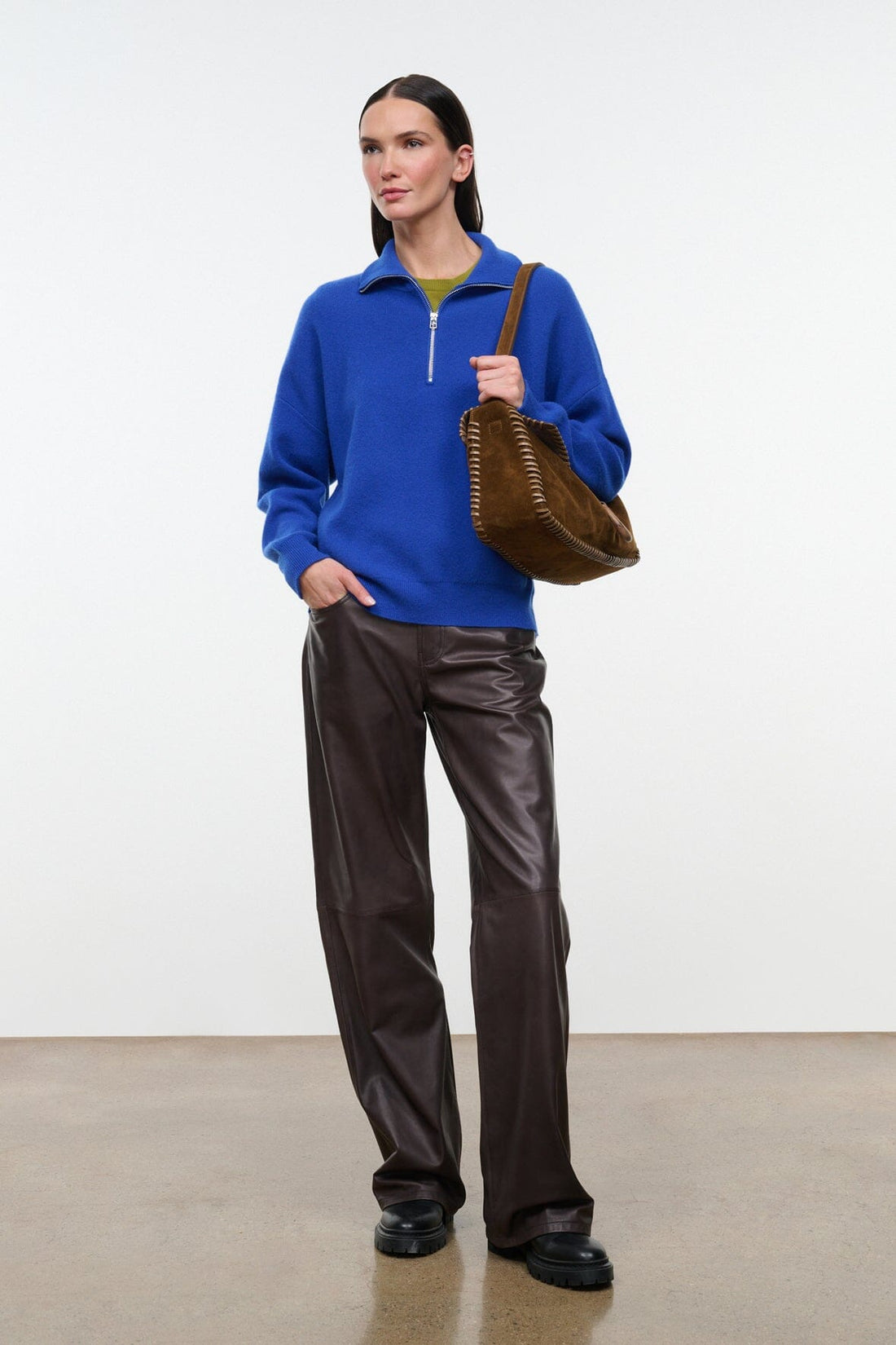 Hudson Cashmere Sweater | Cobalt — 1
