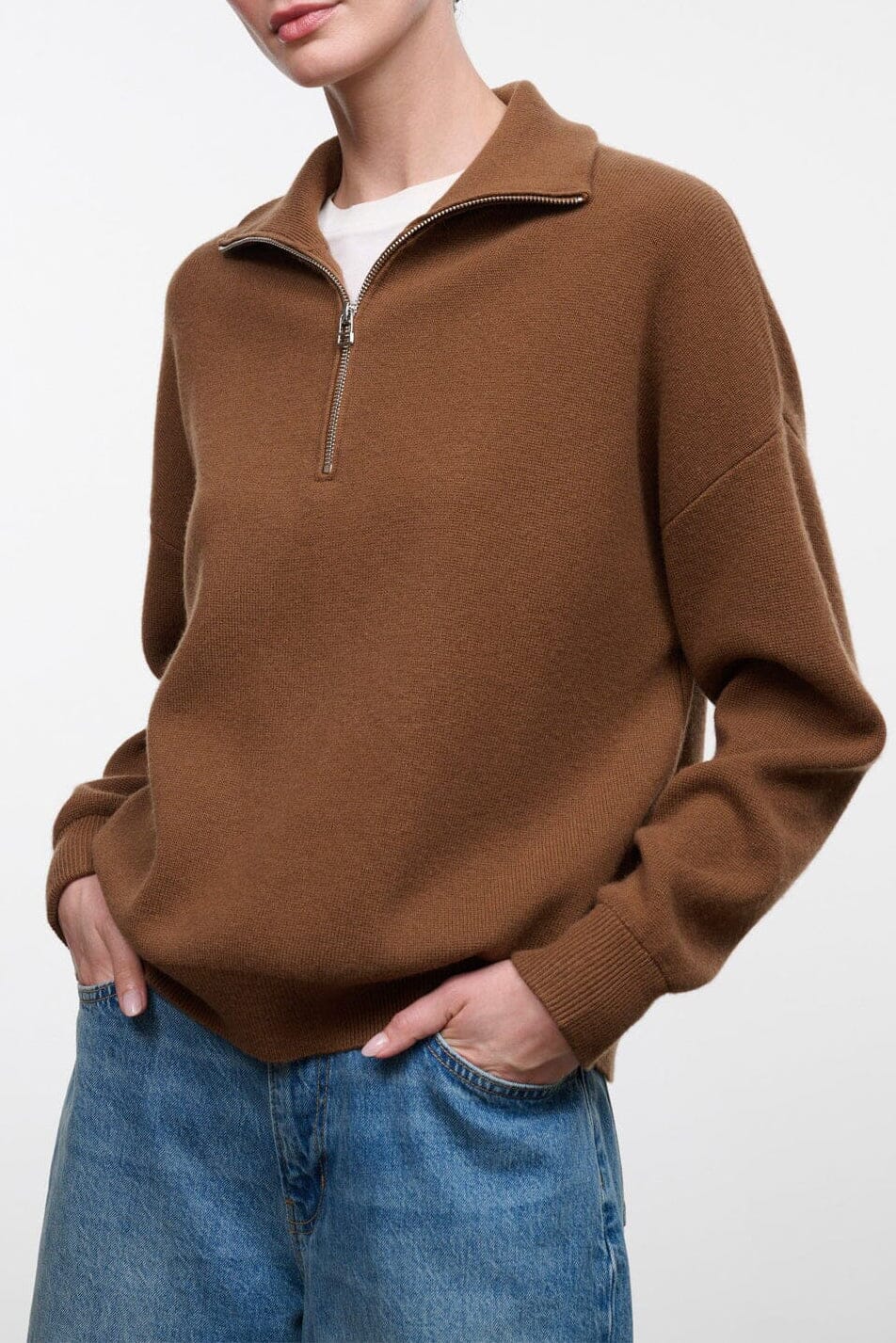 Hudson Cashmere Sweater | Cigar — 1