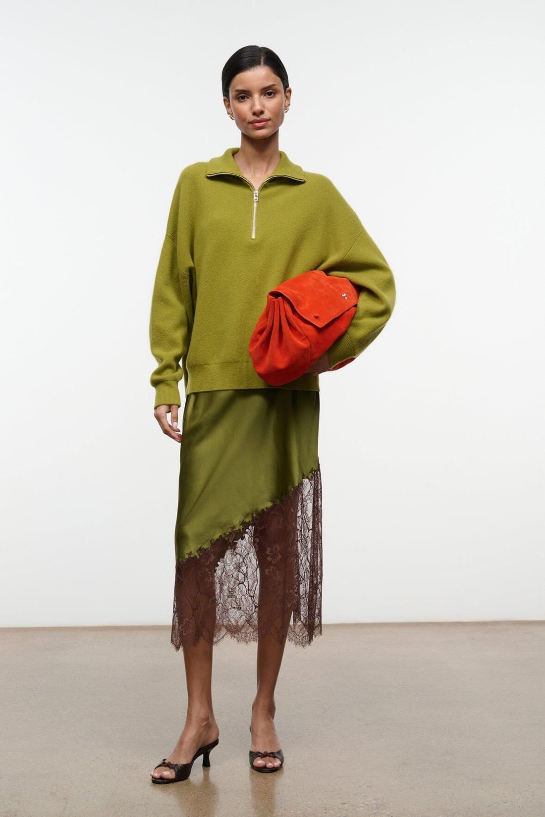 Hudson Cashmere Sweater | Pear — 1