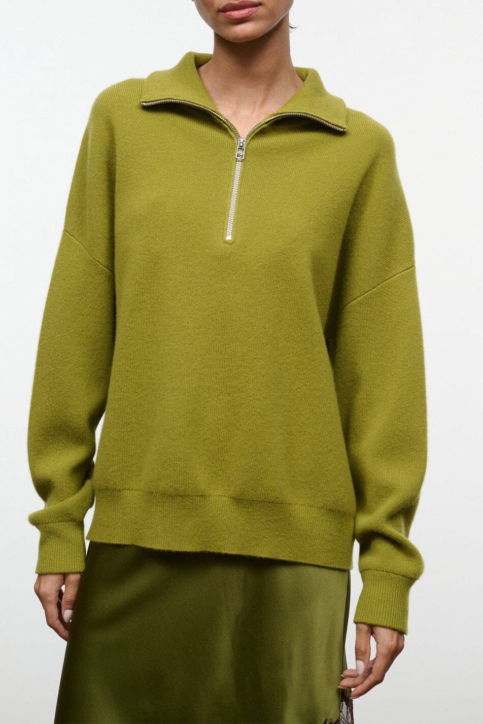 Hudson Cashmere Sweater | Pear — 1