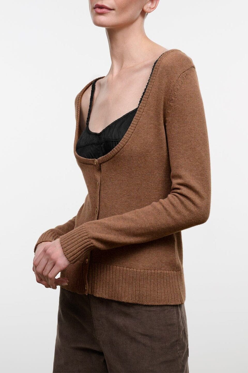 Natasha Cashmere Sweater | Cigar — 1