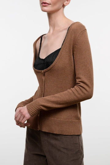Natasha Cashmere Sweater | Cigar — 1