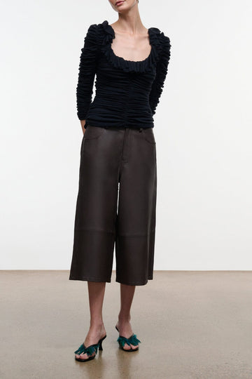 Hunter Leather Culotte | Earth — 1