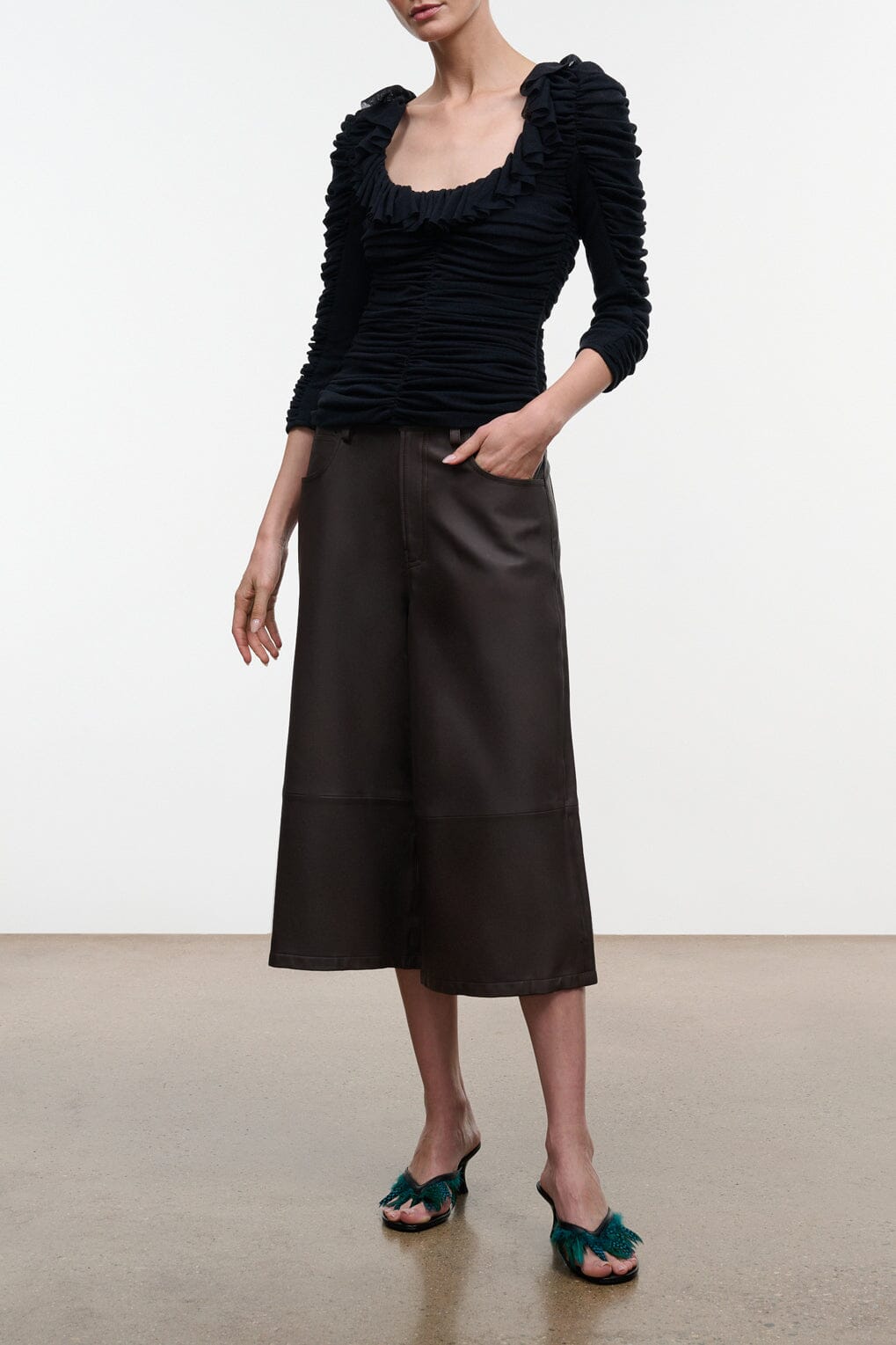 Hunter Leather Culotte | Earth — 4