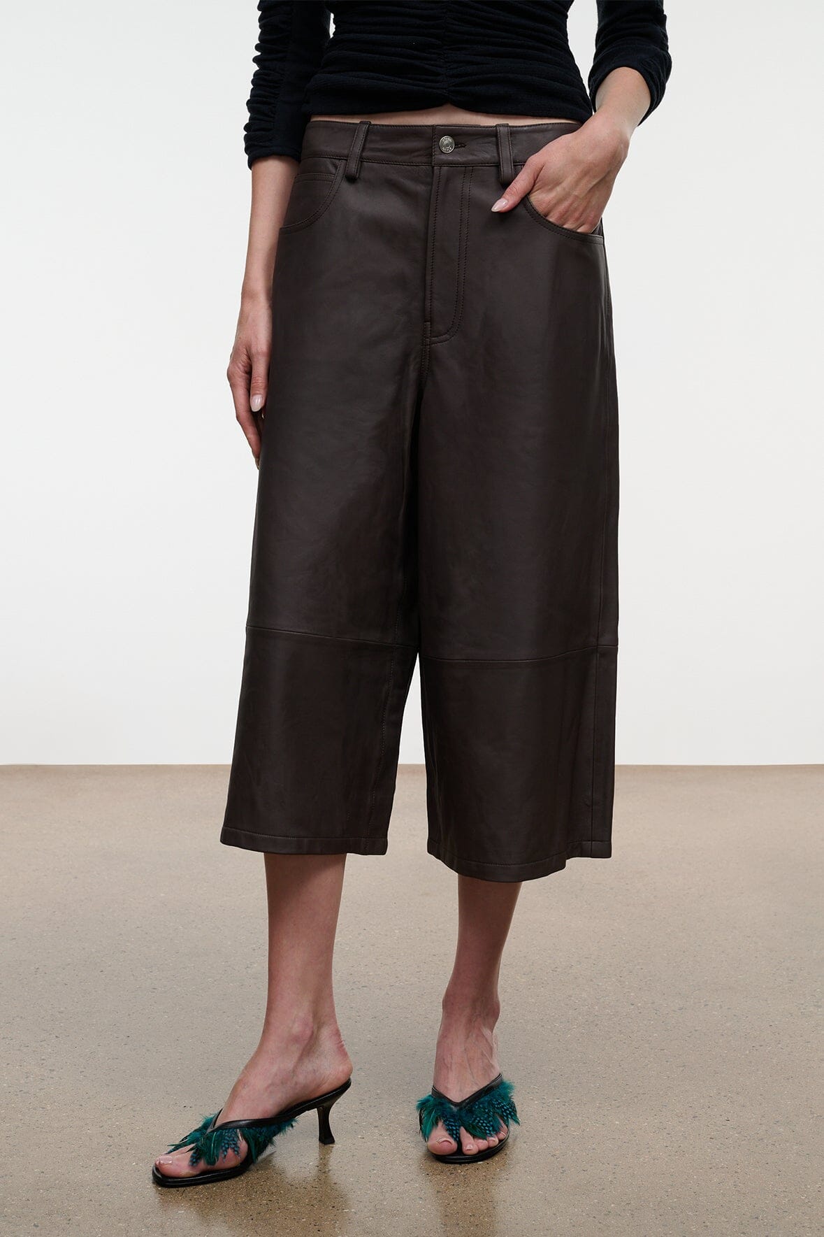 Hunter Leather Culotte | Earth — 2