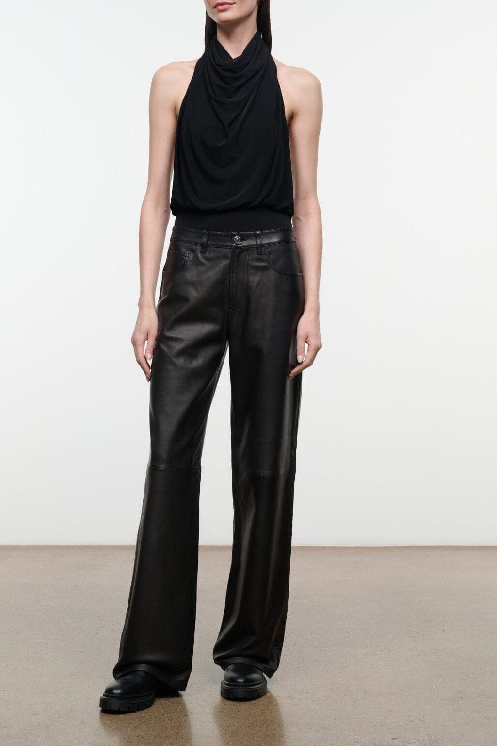 Gus Leather Pant | Black — 1