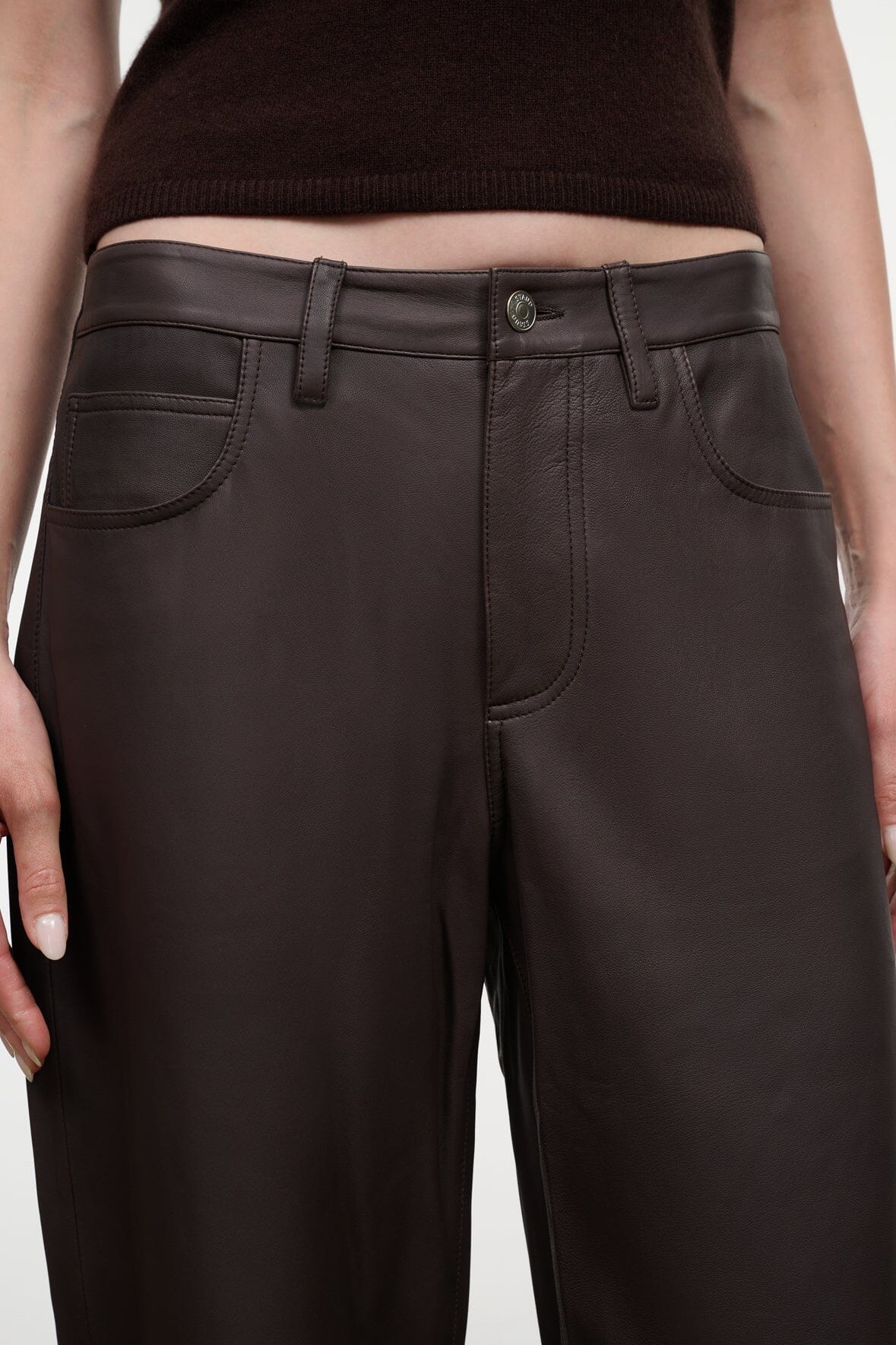 Gus Leather Pant | Earth — 4