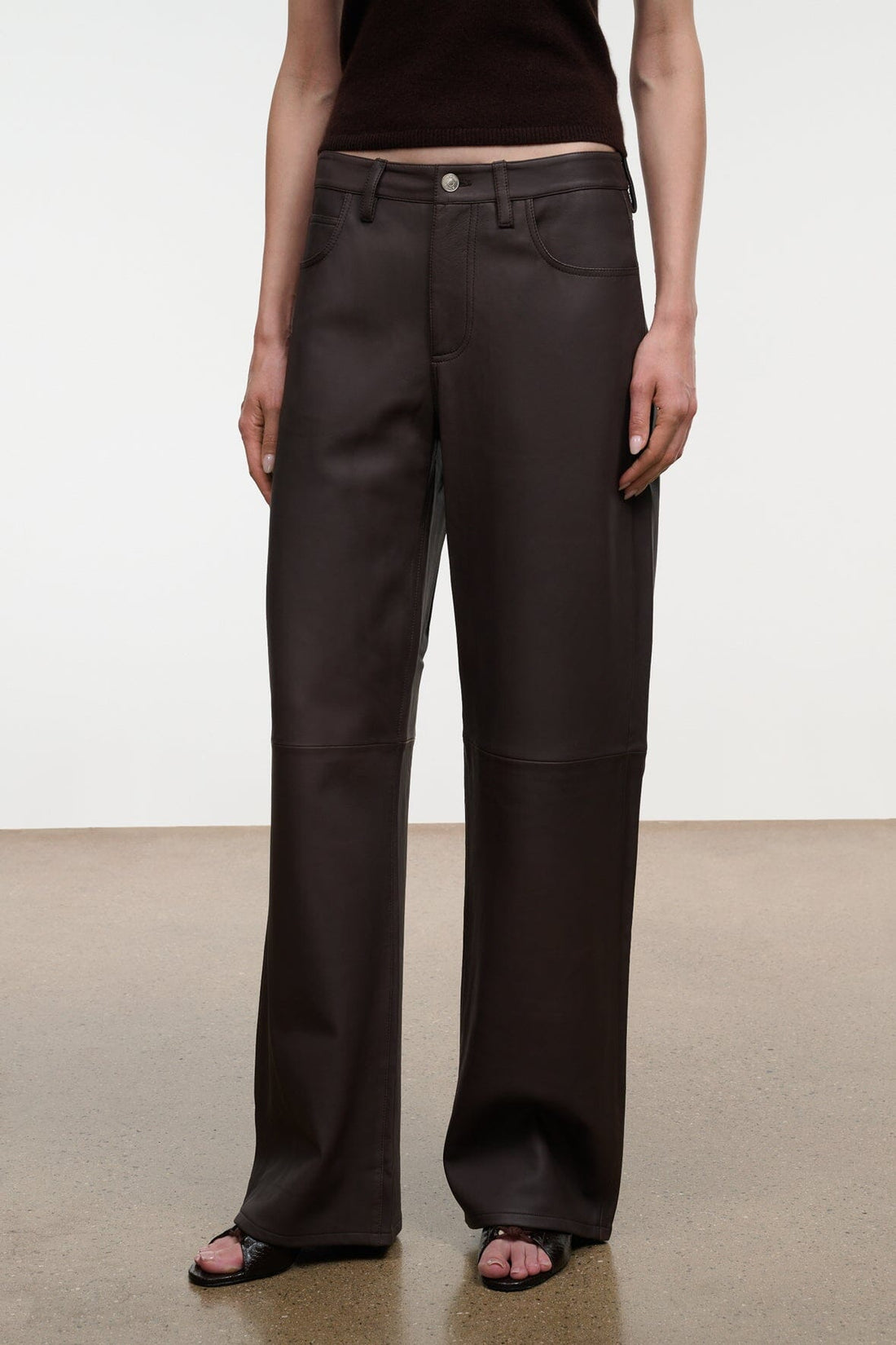 Gus Leather Pant | Earth — 1