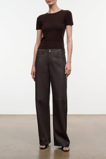 Gus Leather Pant | Earth — 1