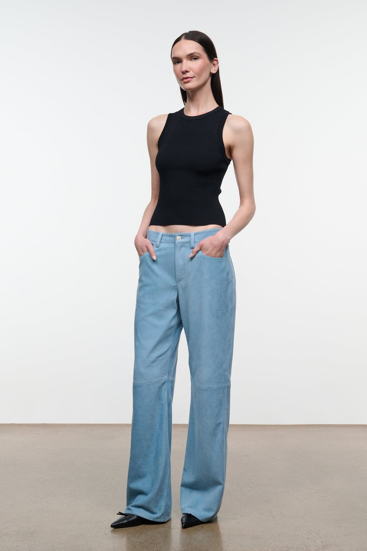 Gus Suede Pant | Sky — 4