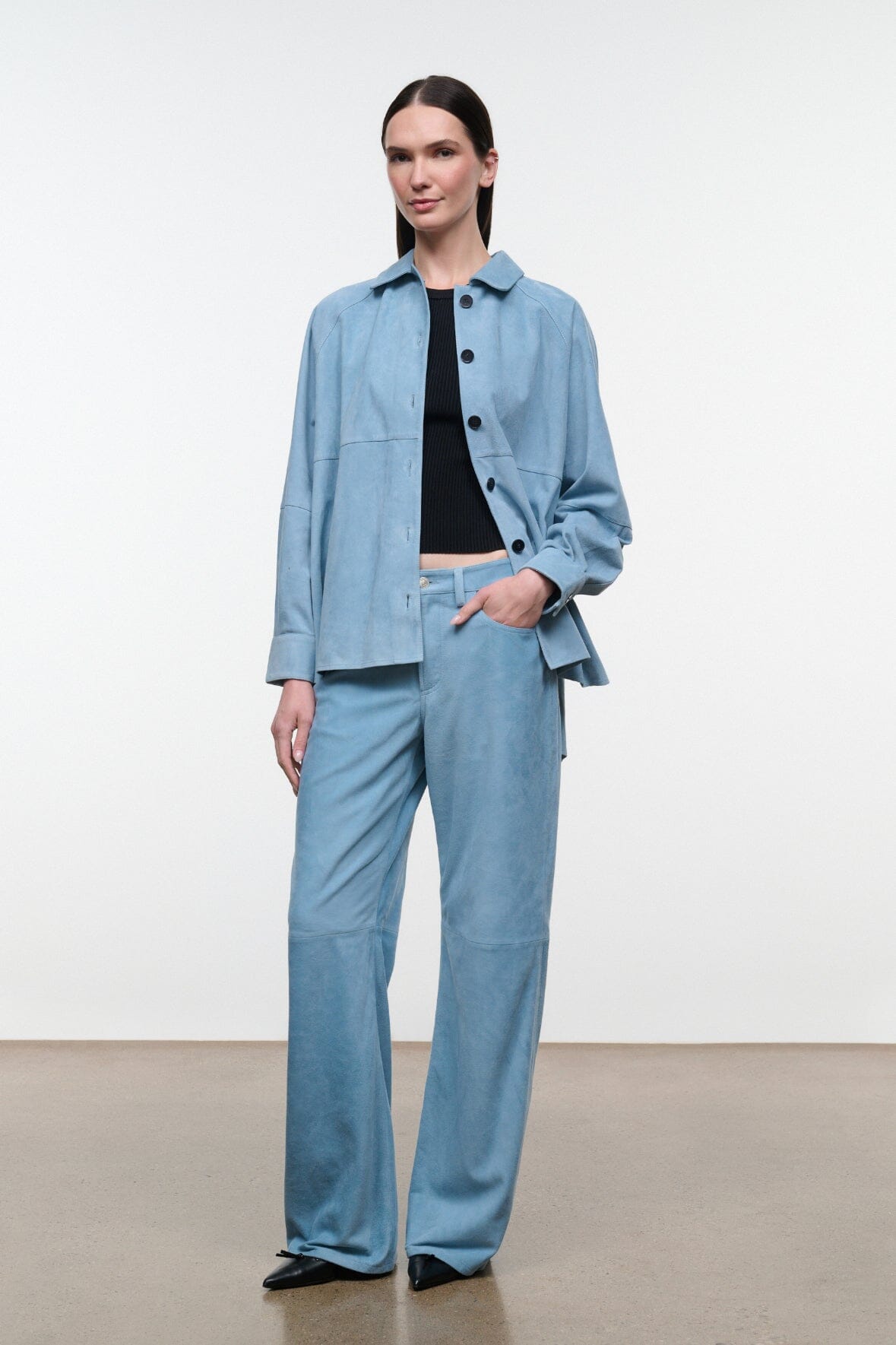 Gus Suede Pant | Sky — 2