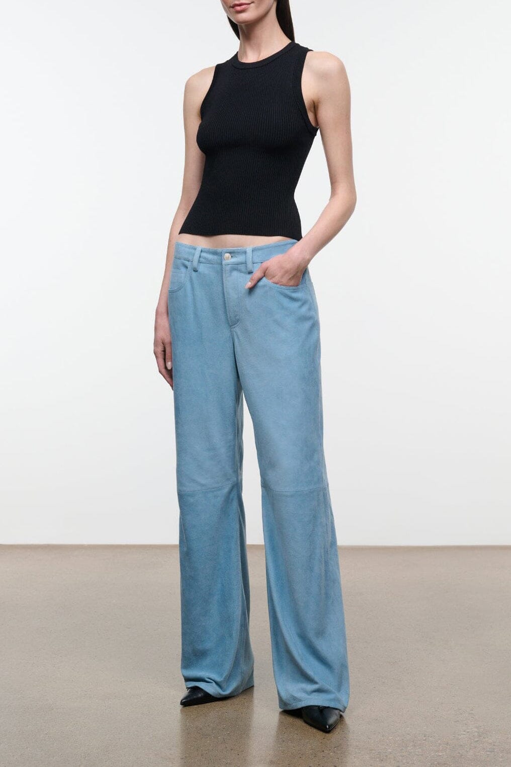 Gus Suede Pant | Sky — 1
