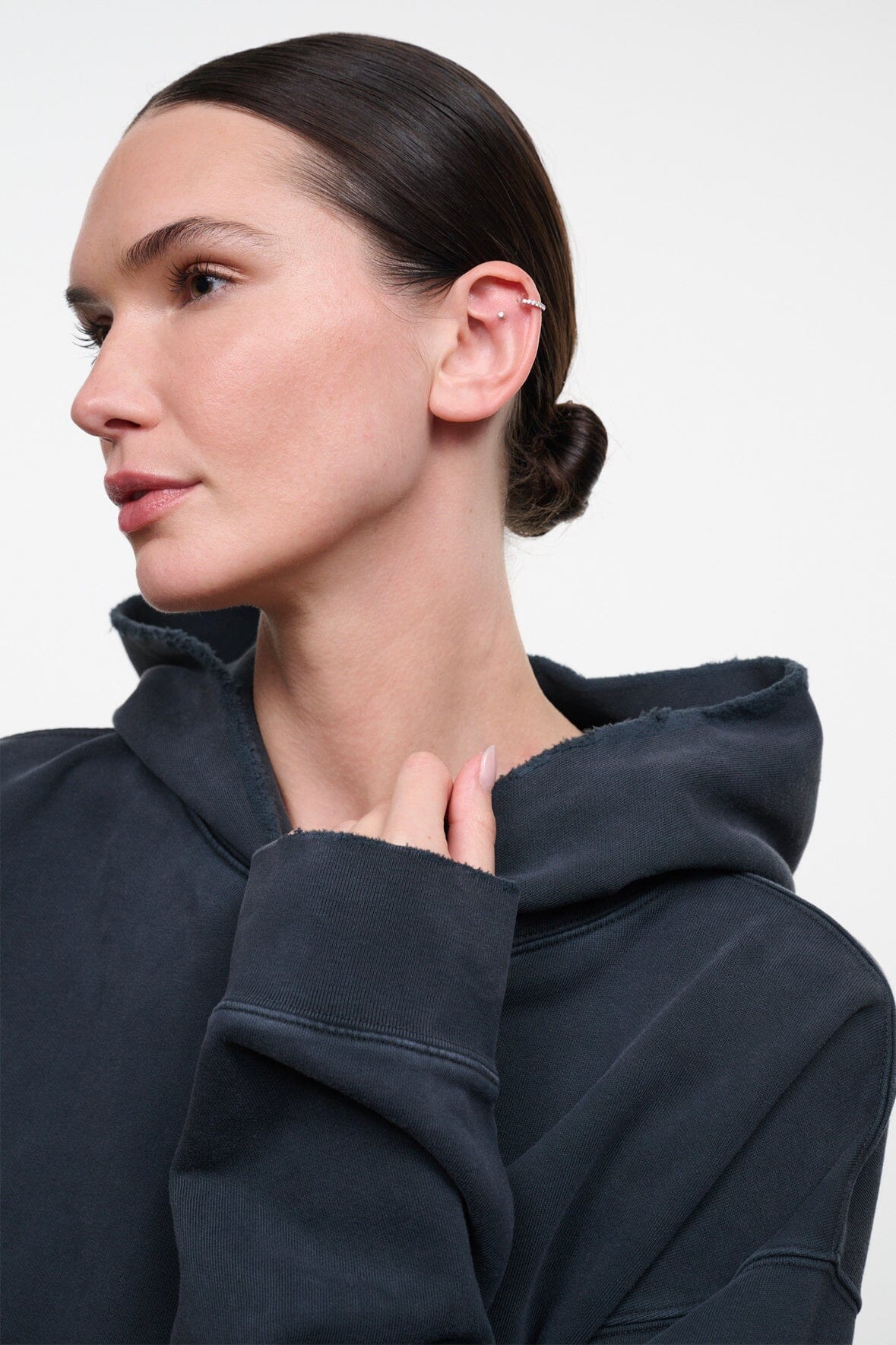 Lounge Terry Hoodie | Washed Black — 4