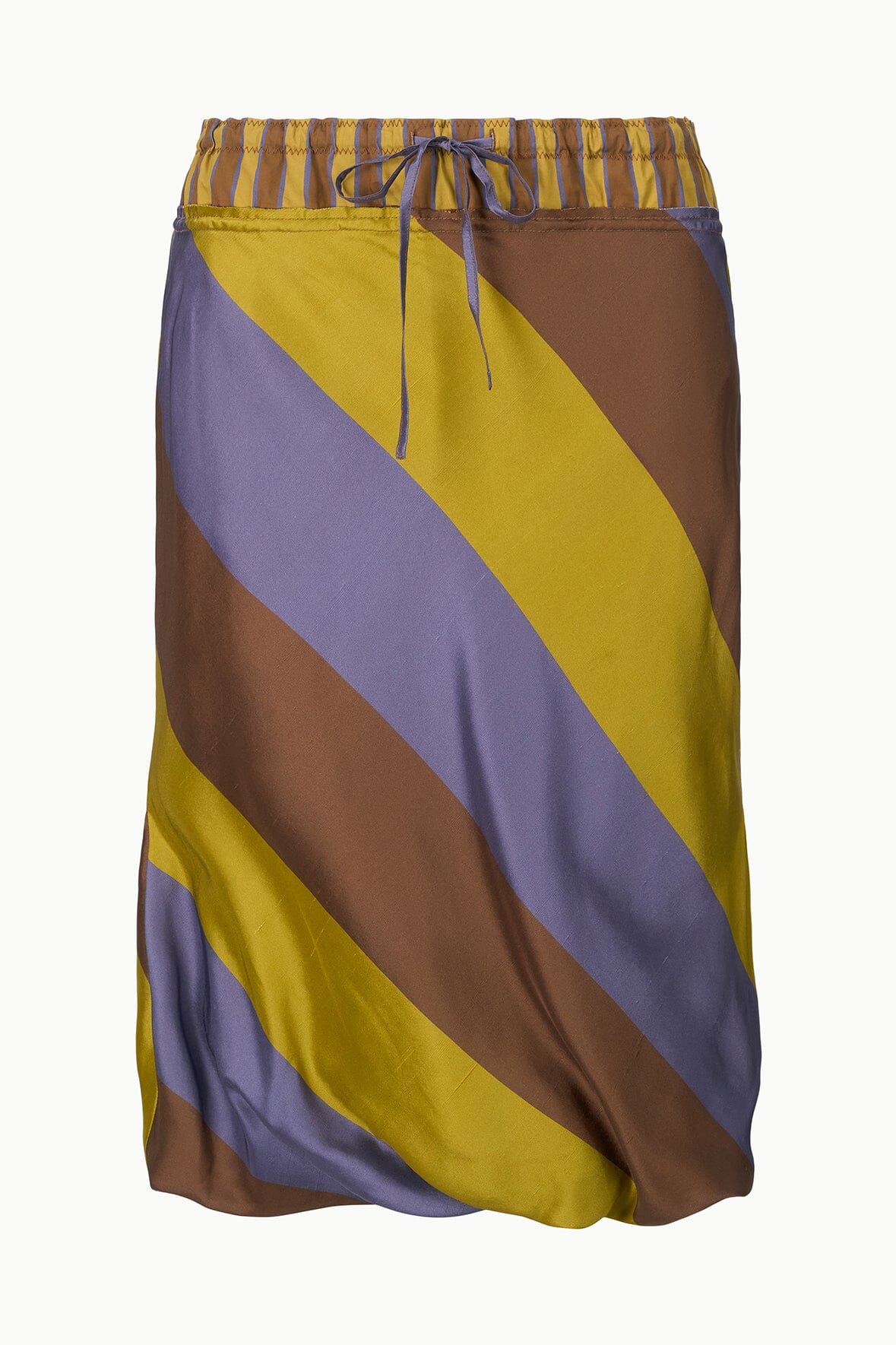 Odette Silk Skirt | Sienna Stripe Cigar Stripe — 6