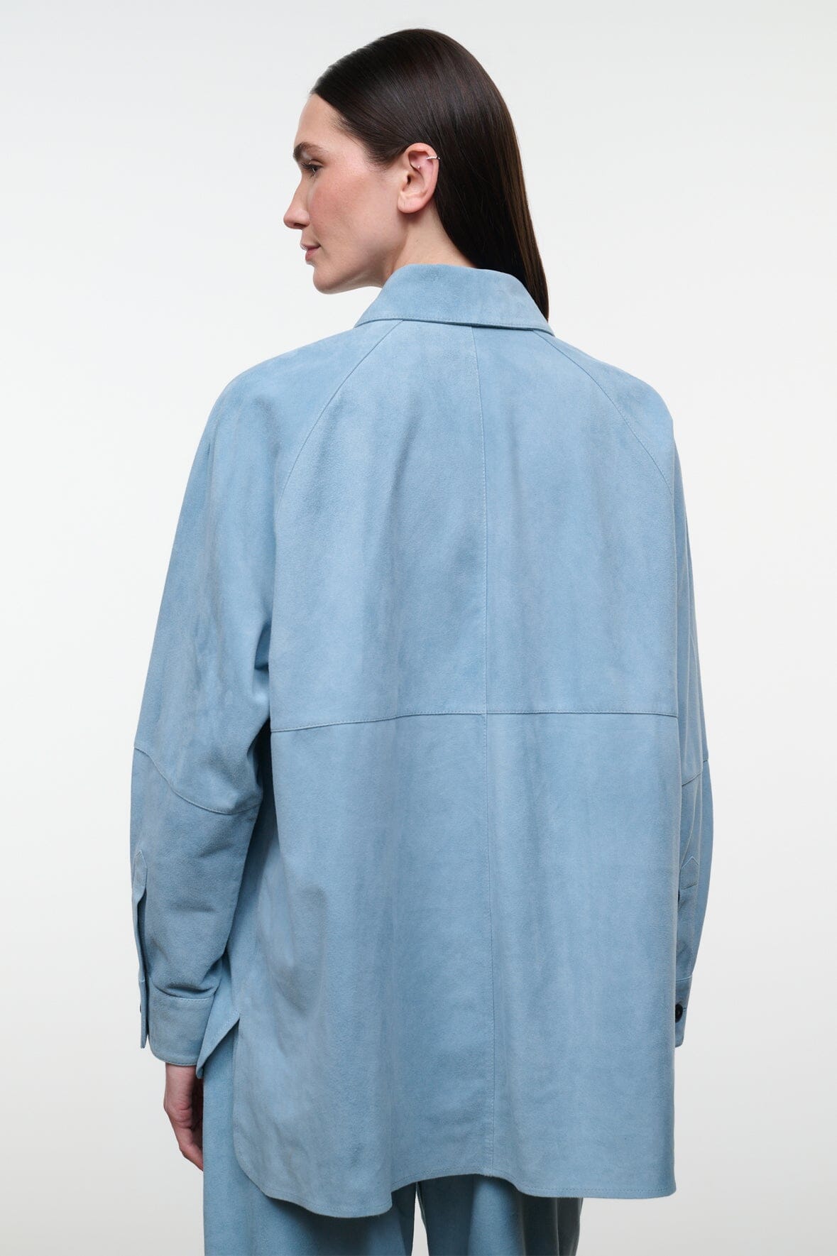 Josette Suede Shirt | Sky — 4