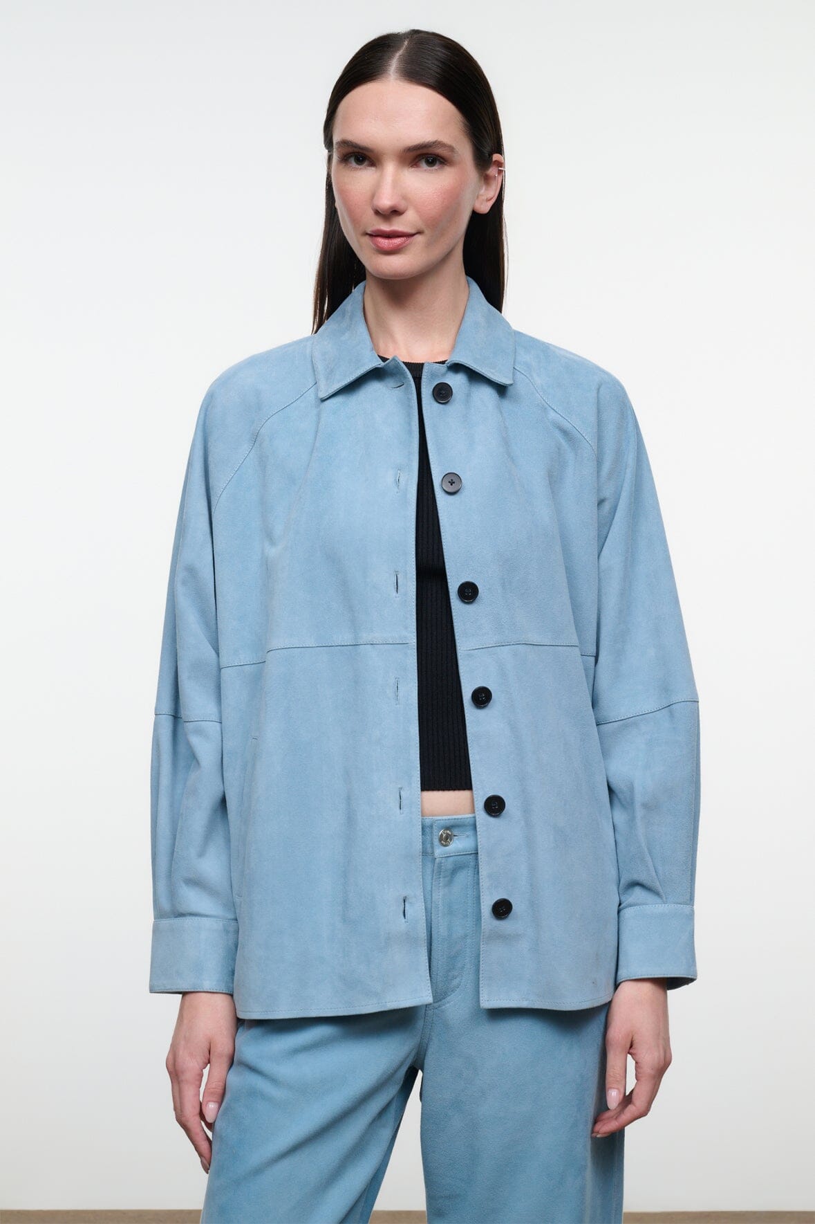 Josette Suede Shirt | Sky — 5