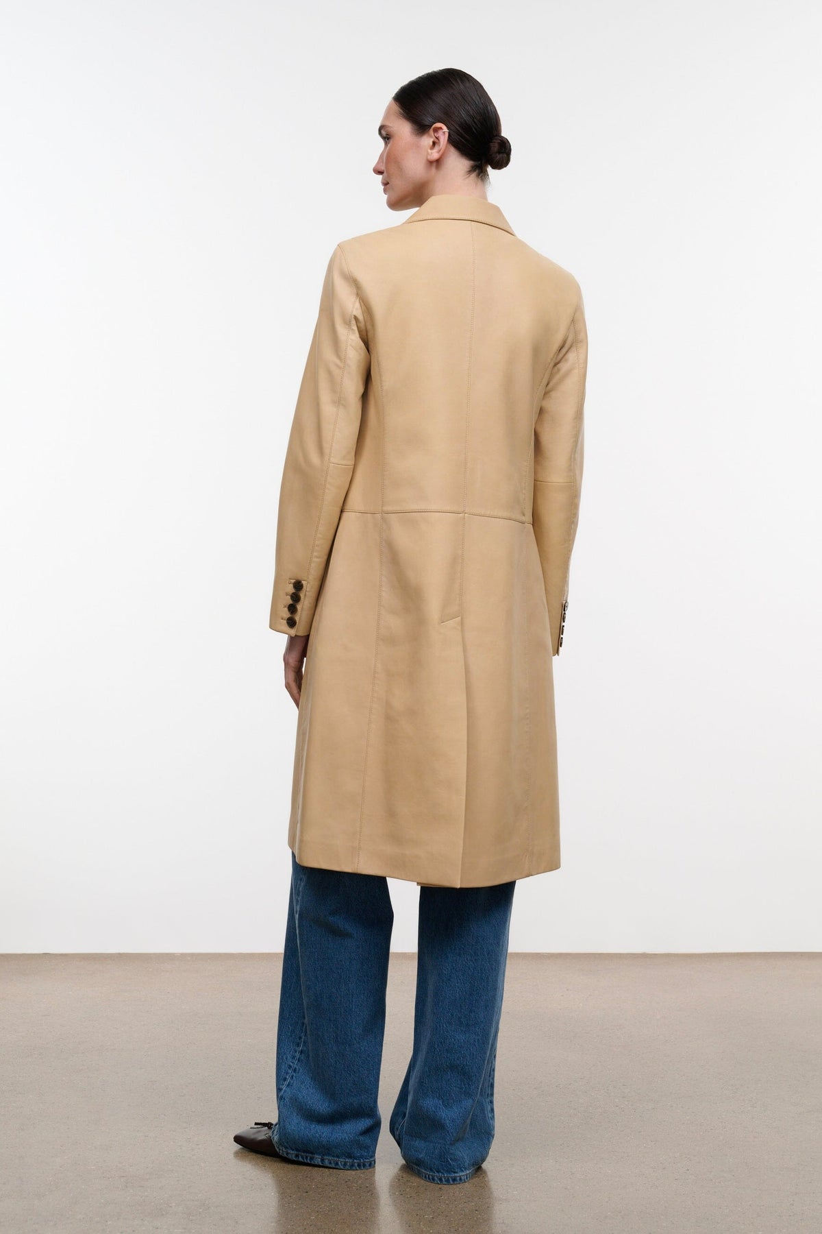 Wyatt Leather Coat | Cashew — 5