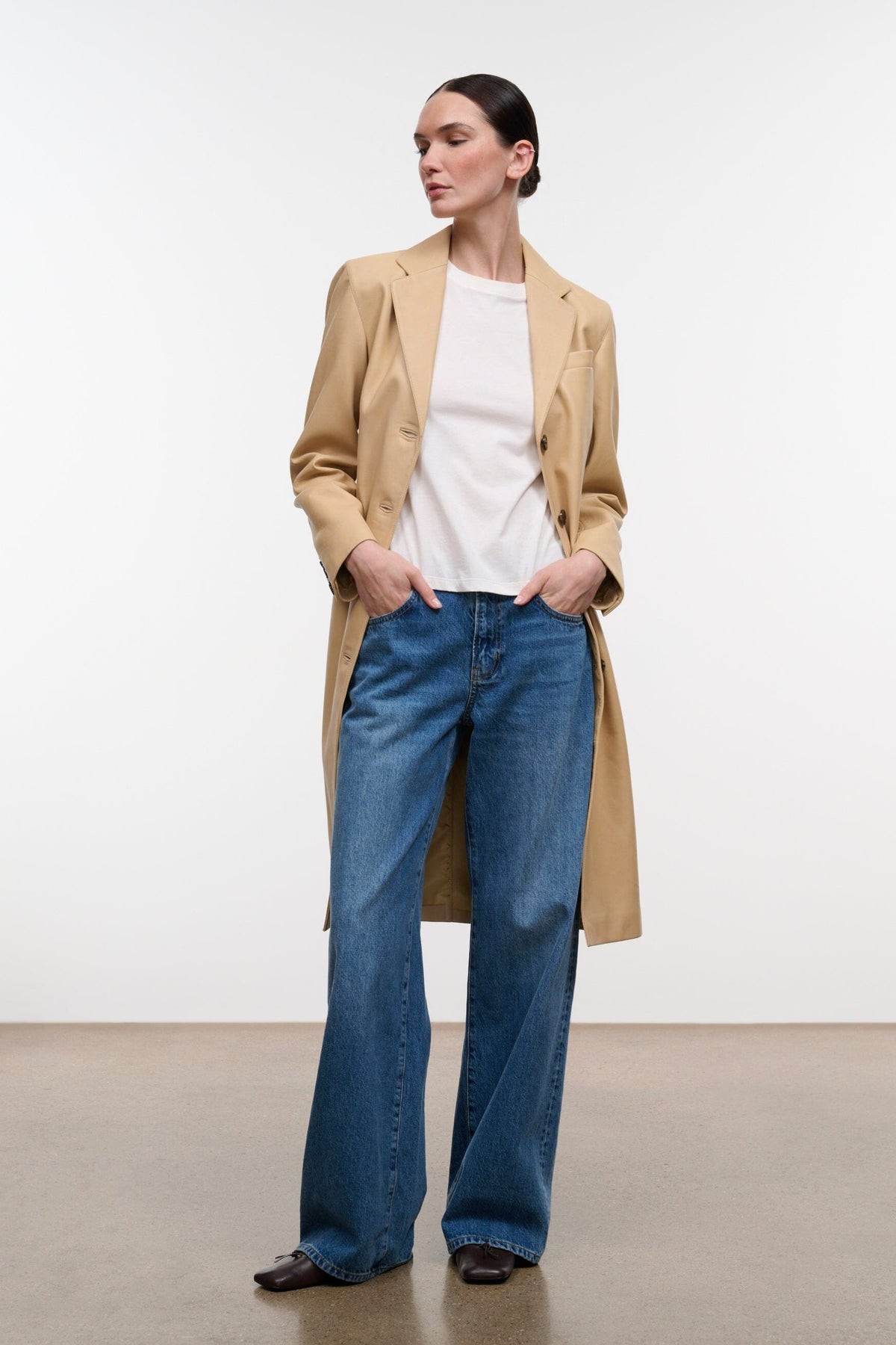 Wyatt Leather Coat | Cashew — 4