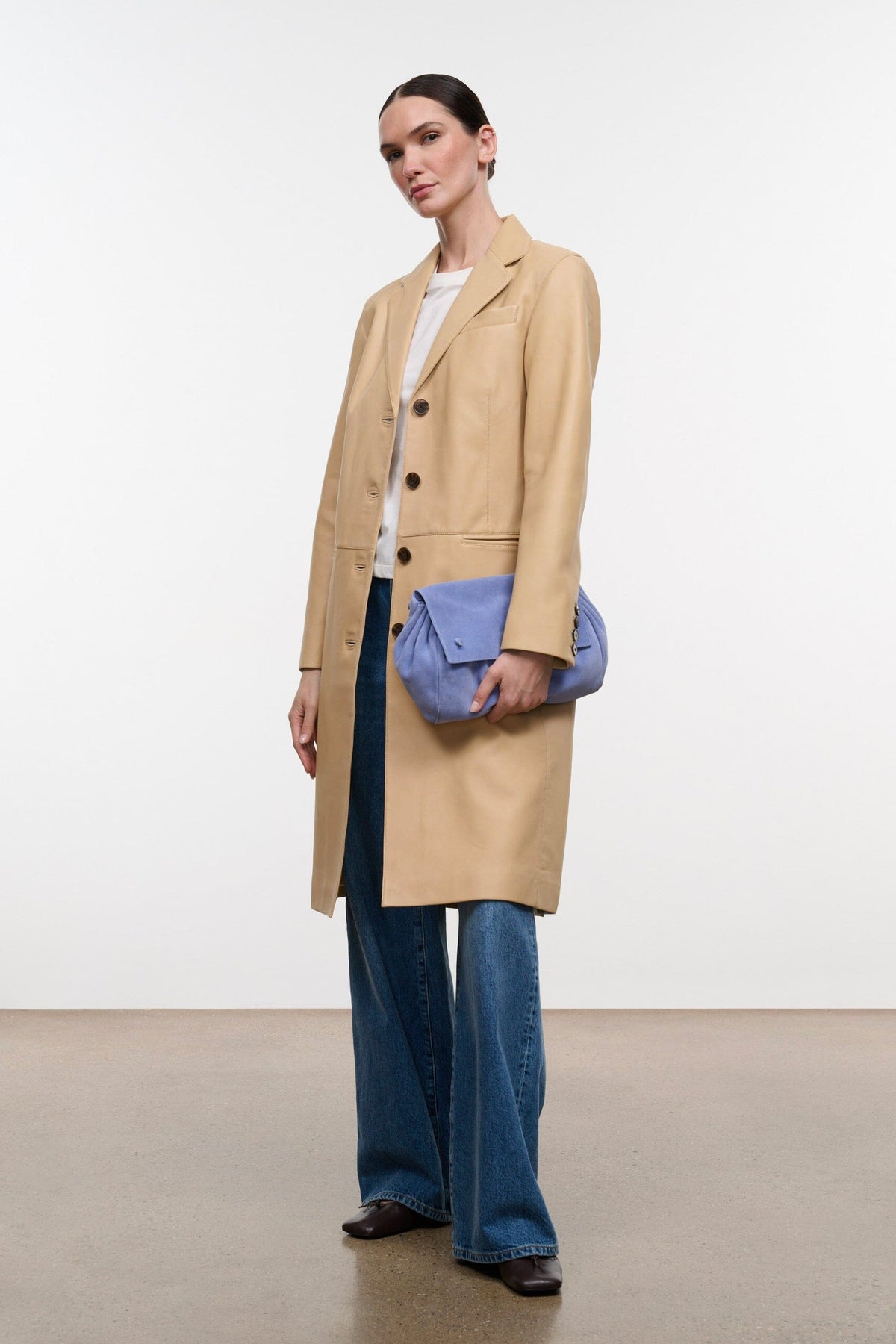 Wyatt Leather Coat | Cashew — 3