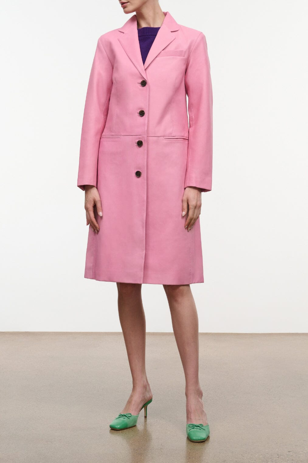 Wyatt Leather Coat | Wild Rose — 5