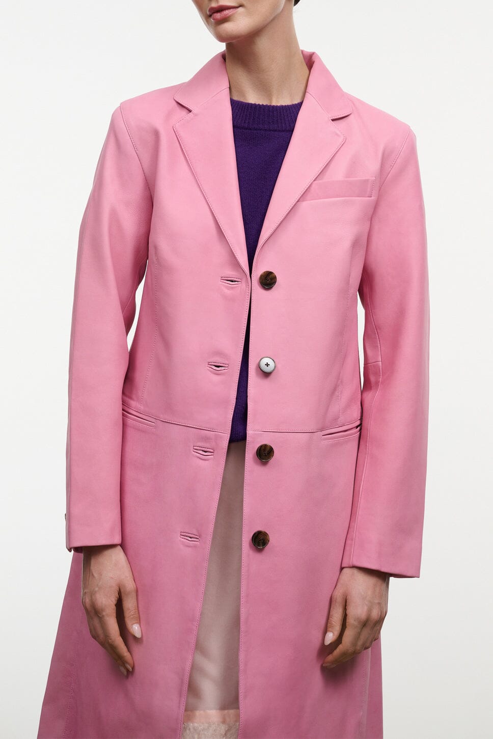 Wyatt Leather Coat | Wild Rose — 6