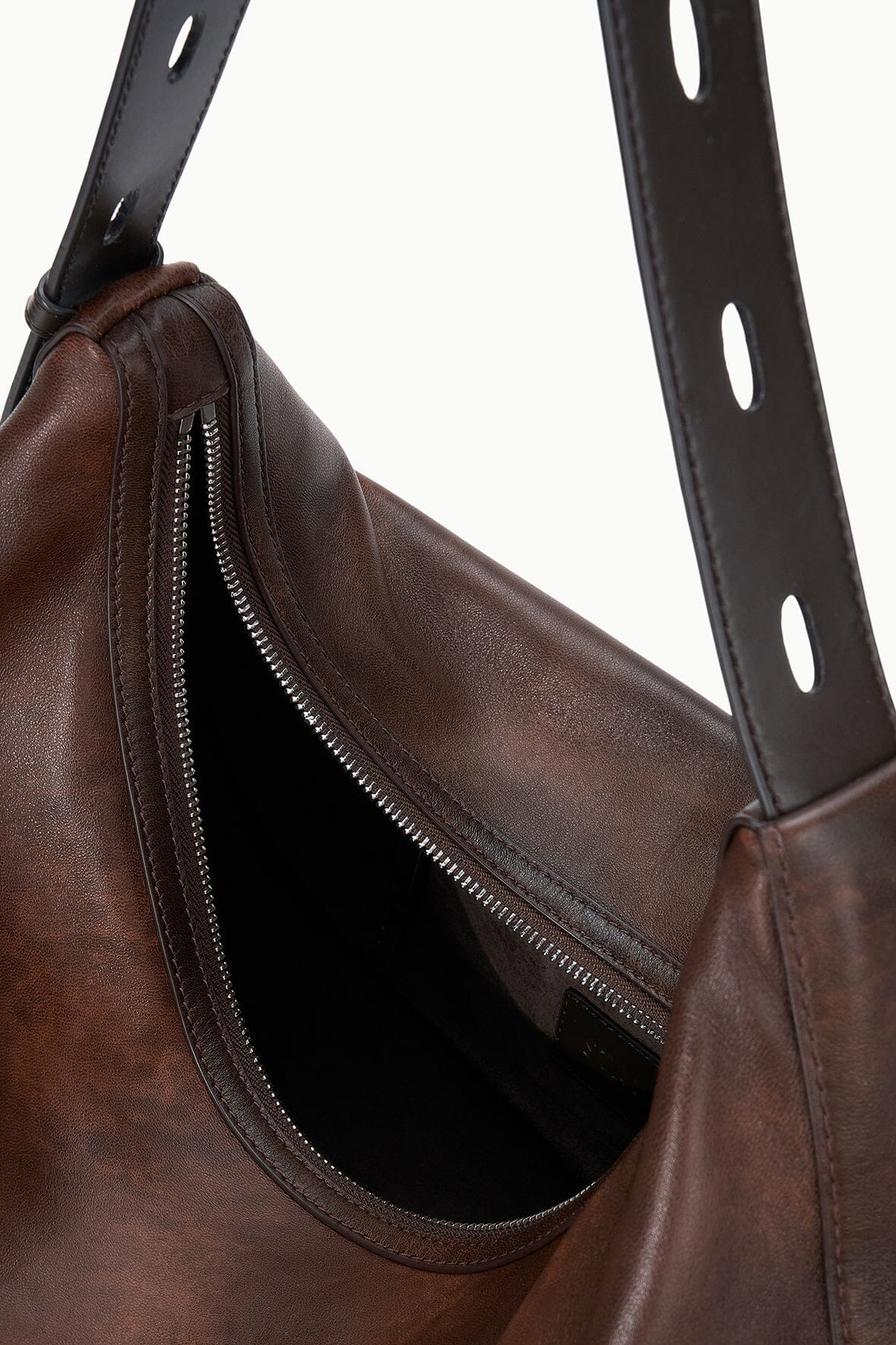 Levi Hobo Bag | Espresso Distressed — 6